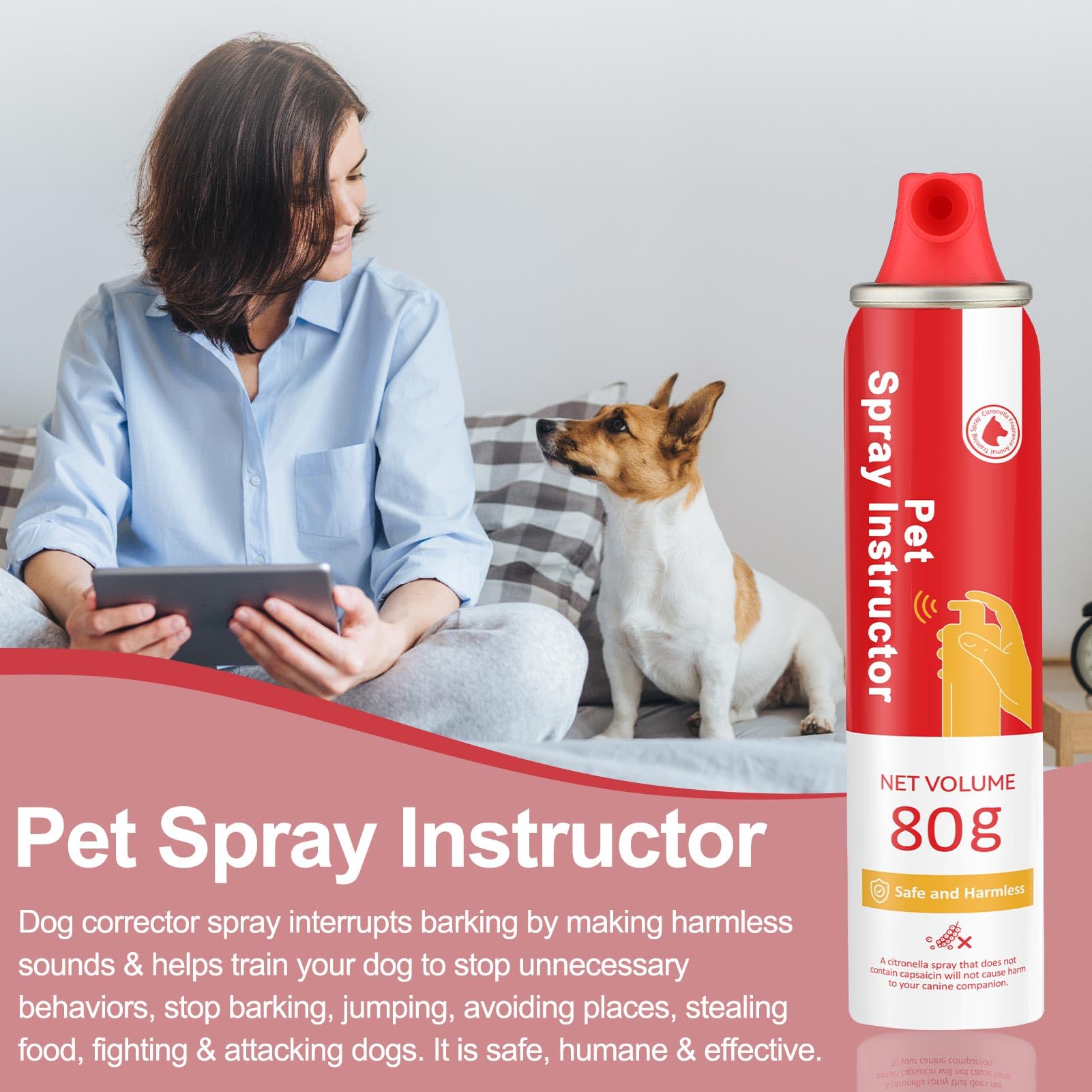 Kdszjdv Corrector Spray Dog Trainer 80Ml 3 Pack Dog Corrector Spray For Dogs To Stops Barking, Jumping Up Attacks & Unwanted Dog