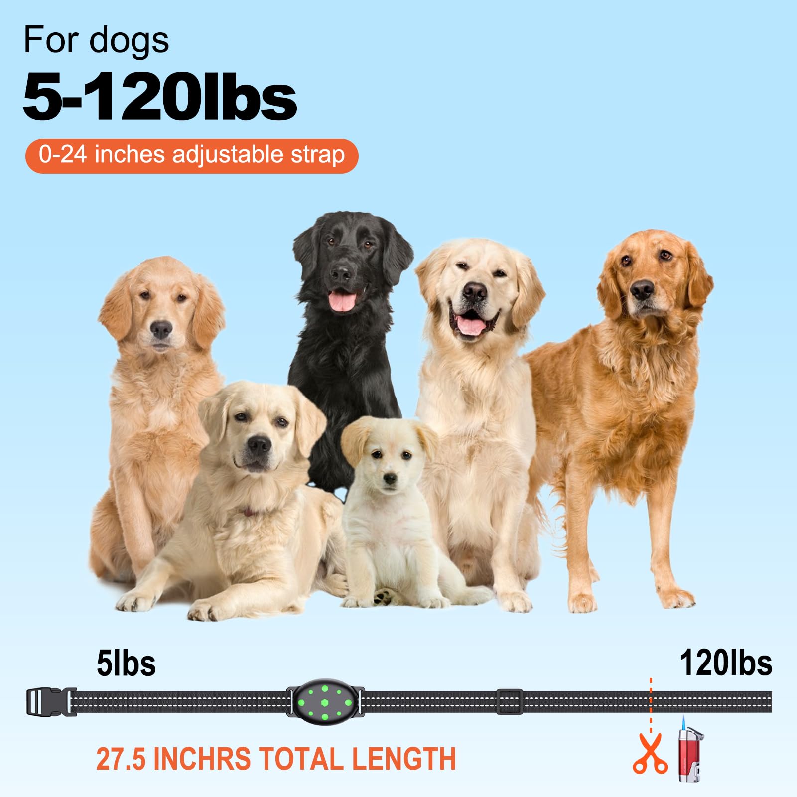 Shock Collar, Rechargeable Electric Dog Training Collar, 1000Ft Remote Range Dog Training Collar With Beep Vibration And Shock,