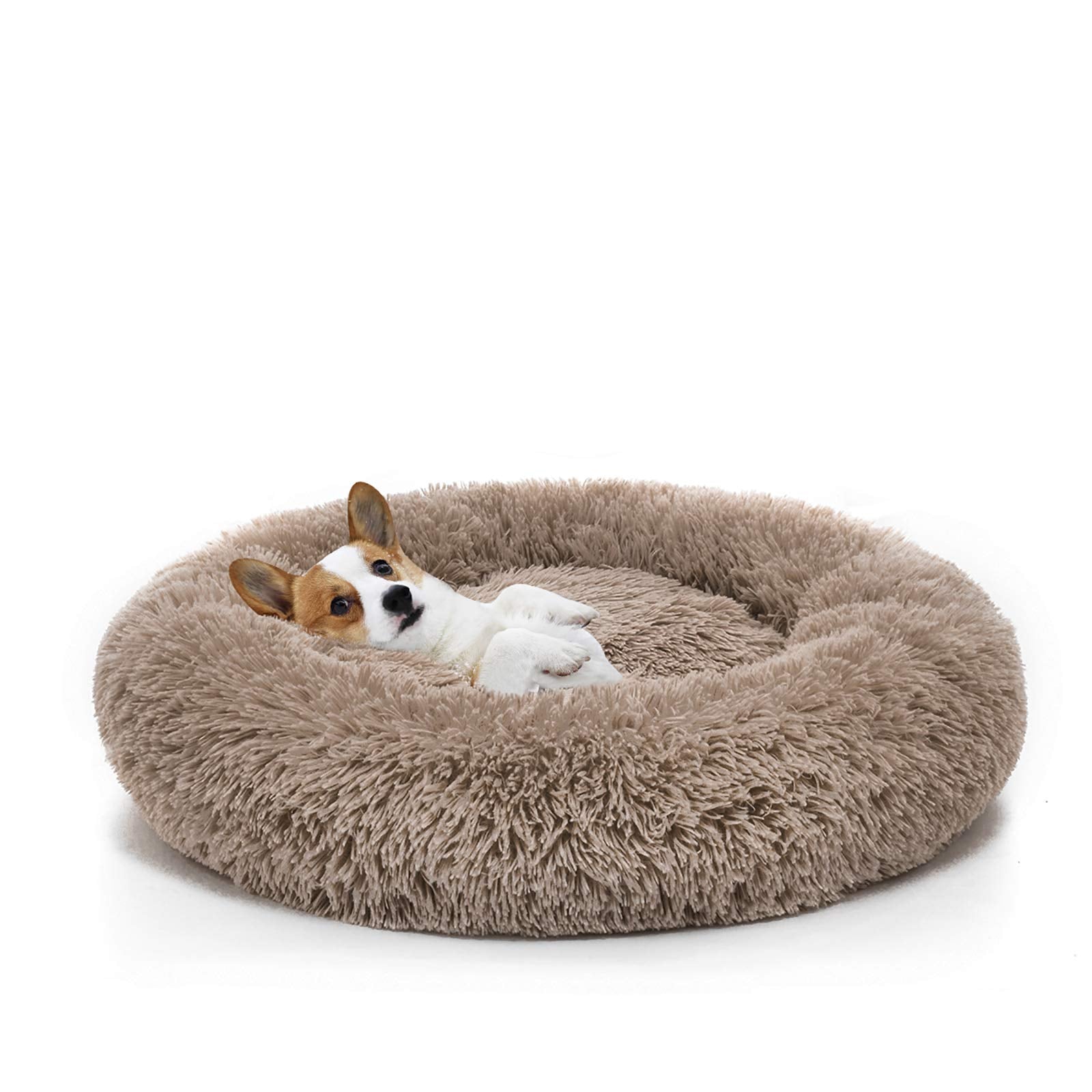 Perpets Orthopedic Dog Bed Comfortable Donut Cuddler Round Dog Bed Ultra Soft Washable Dog And Cat Cushion Bed (Style 6)