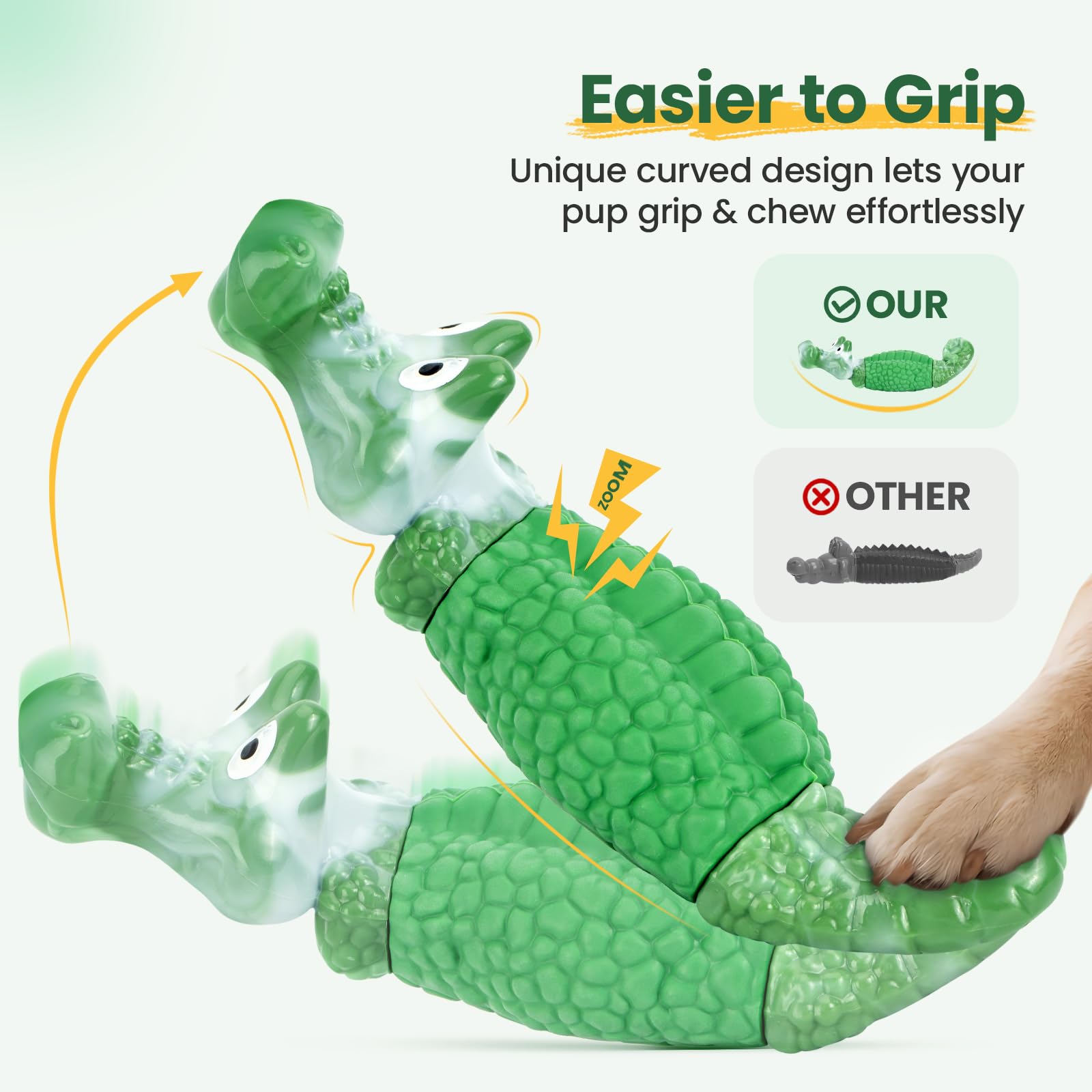HGB Dog Toys for Aggressive Chewers, Squeaky Tough Indestructible Dog Toys for Large, Medium Breed to Keep Them Busy & Reduce An