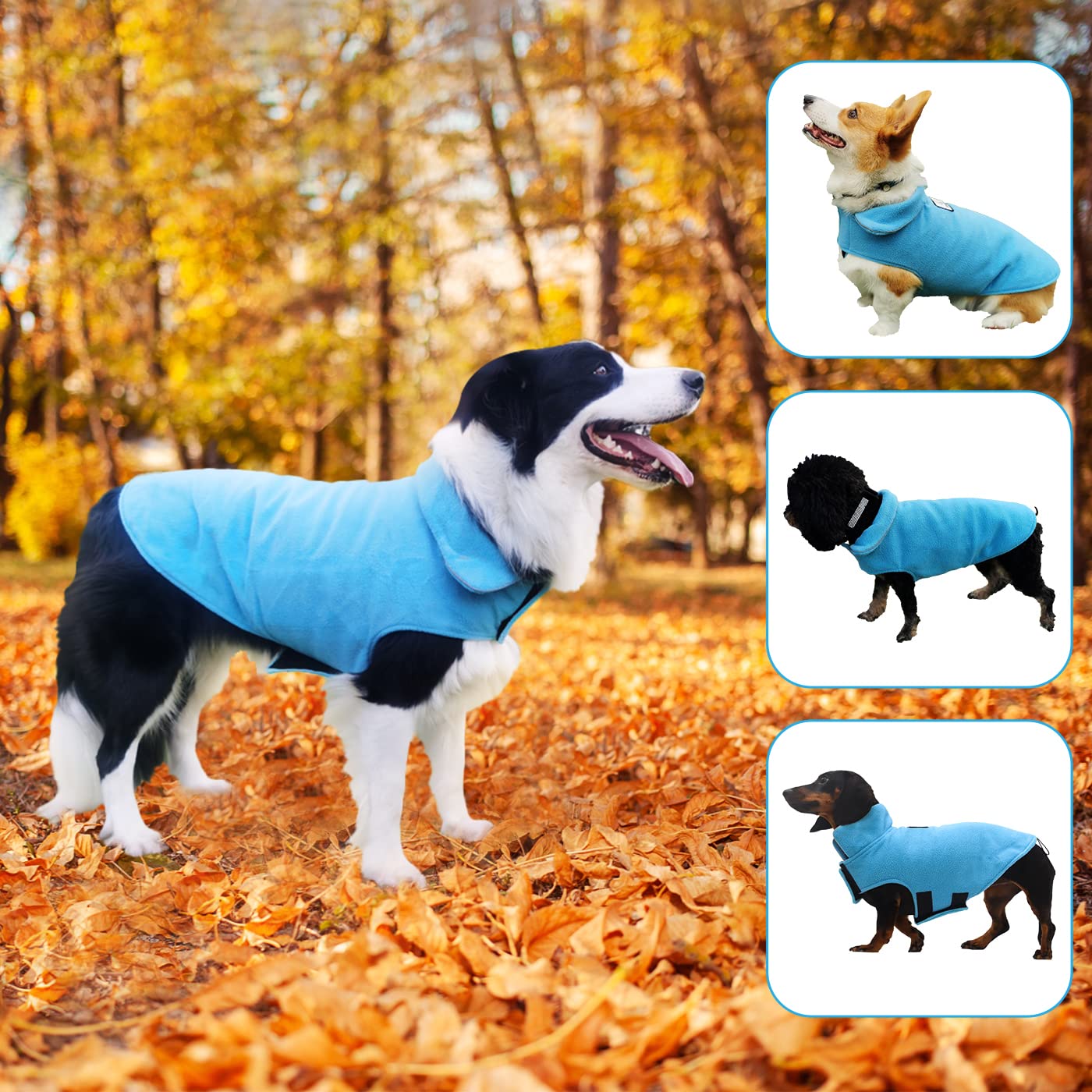 Fleece Dog Coat Pet Jacket Reflective For Cold Weather For Extra Large To Small Pets(Red,2Xl)