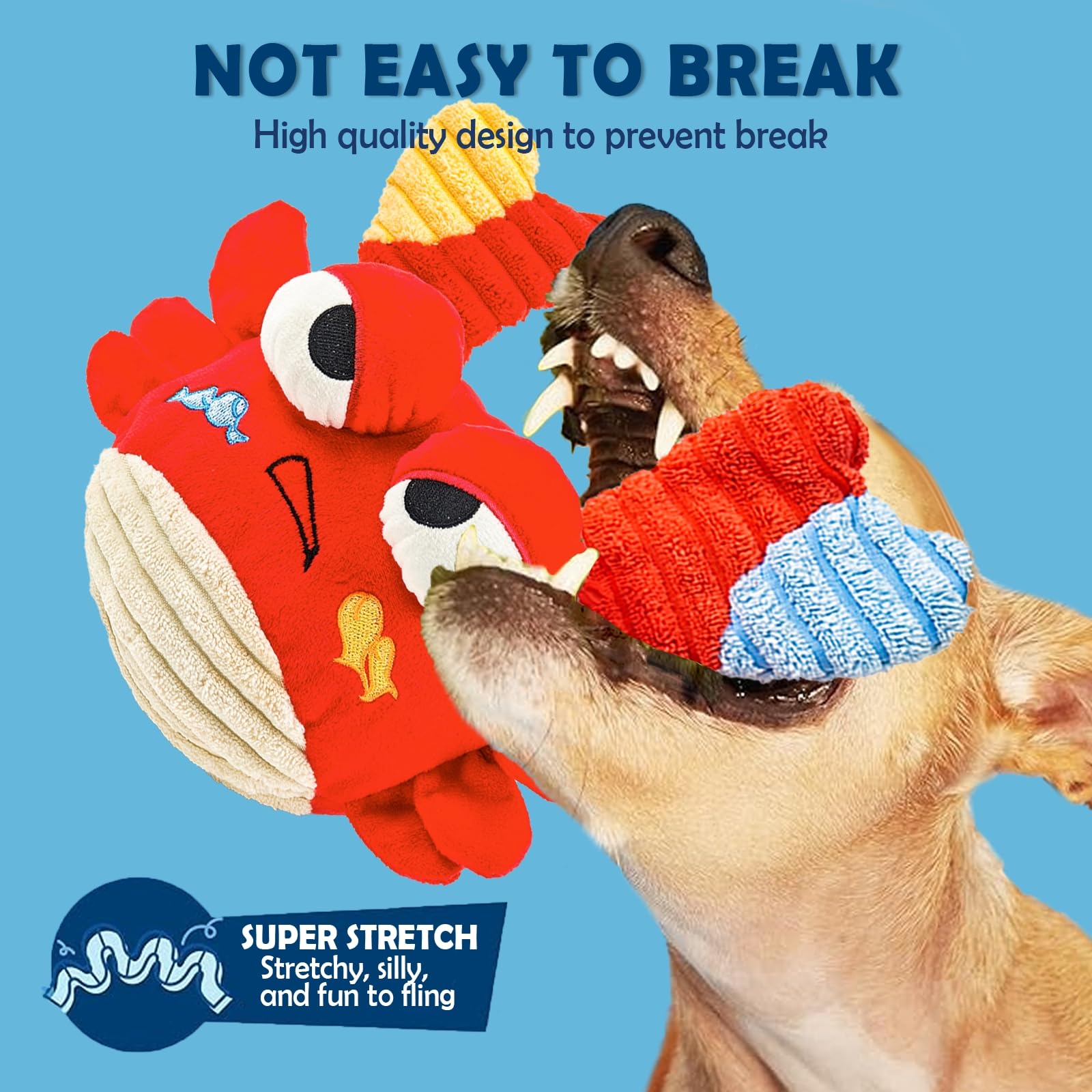 Interactive Dog Toys - Bouncing Crab With Music And Recording, Moving Ball For Small/Medium/Large Puppy To Keep Them Busy For Bo