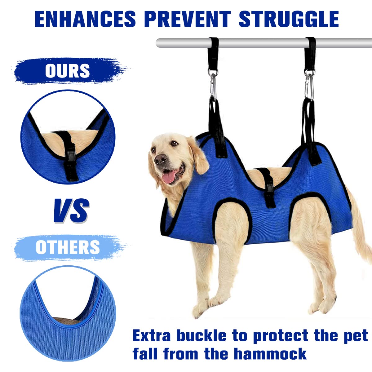 Vbuy Pet Dog Grooming Hammock For Nail Trimming,Dog Restraint Hanging Harness For Nail Clipping,Dog Grooming Sling For Large Dog