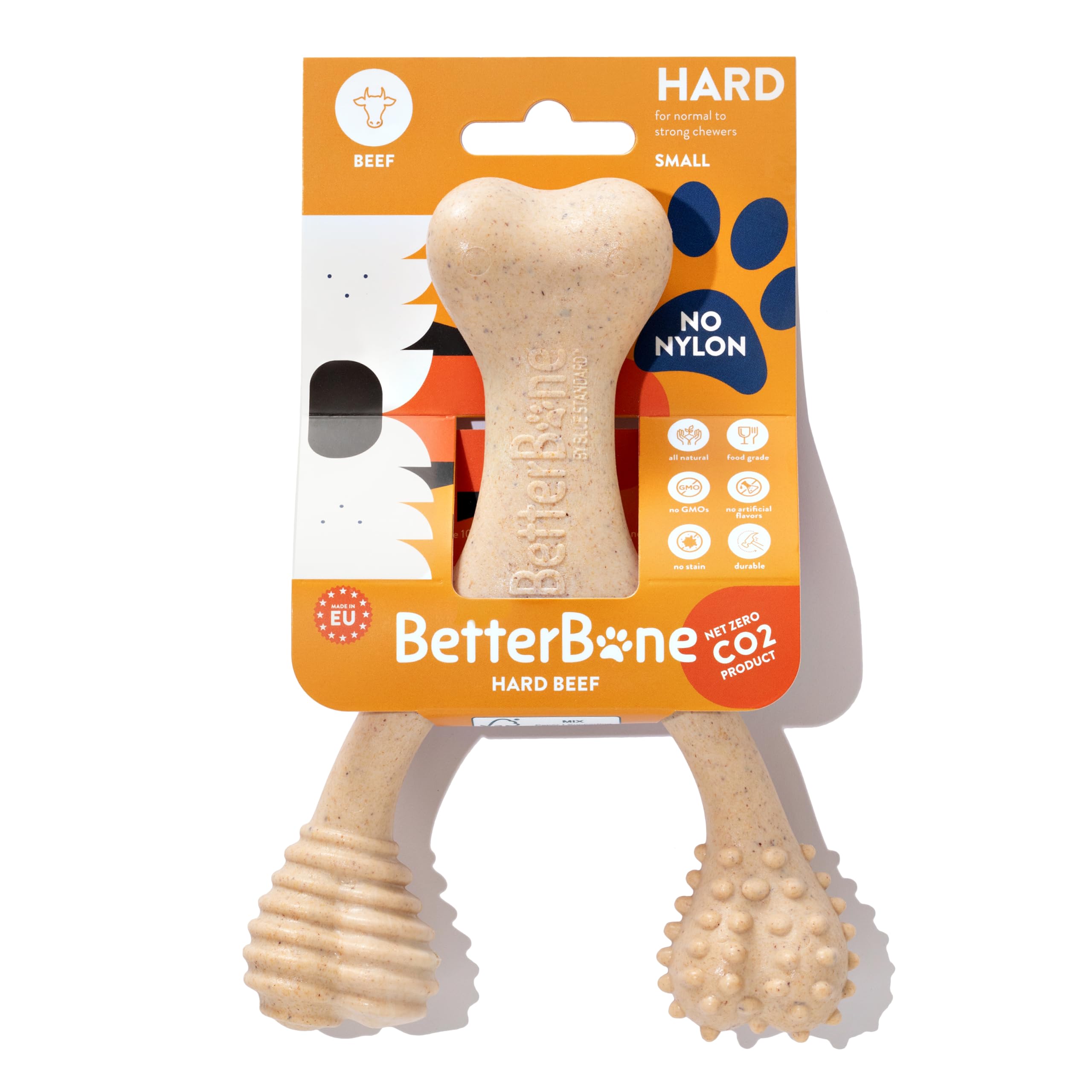 BetterBone - All-Natural, Nylon-Free Dog Chew Toys - Hard Density - Ideal for Strong to Aggressive Chewers - Non-Toxic, Promotes