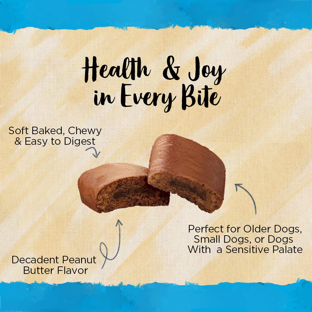 Blue Dog Bakery Natural Dog Treats, Softies, Peanut Butter Flavor, 16.2oz Bag, 6 Bags