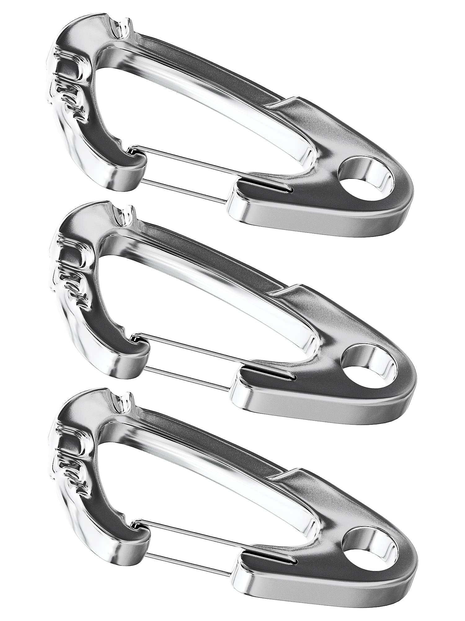 Mighty Paw Dog Tag Carabiner Clips - 3 Pack Strong Dog Clip - Weather Resistant & Easy To Clean Quick Id Holders - Easy Switch P