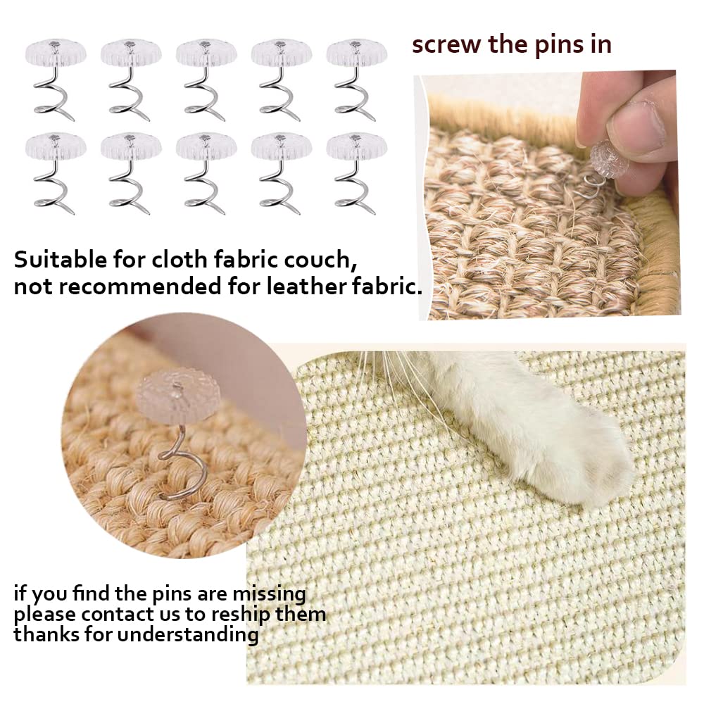 Haozaikeji Cat Scratcher Mat Sofa Protector Natural Sisal Cat Scratching Mat Cat Scratch Couch Cover Heavy Duty Couch Guard Scra