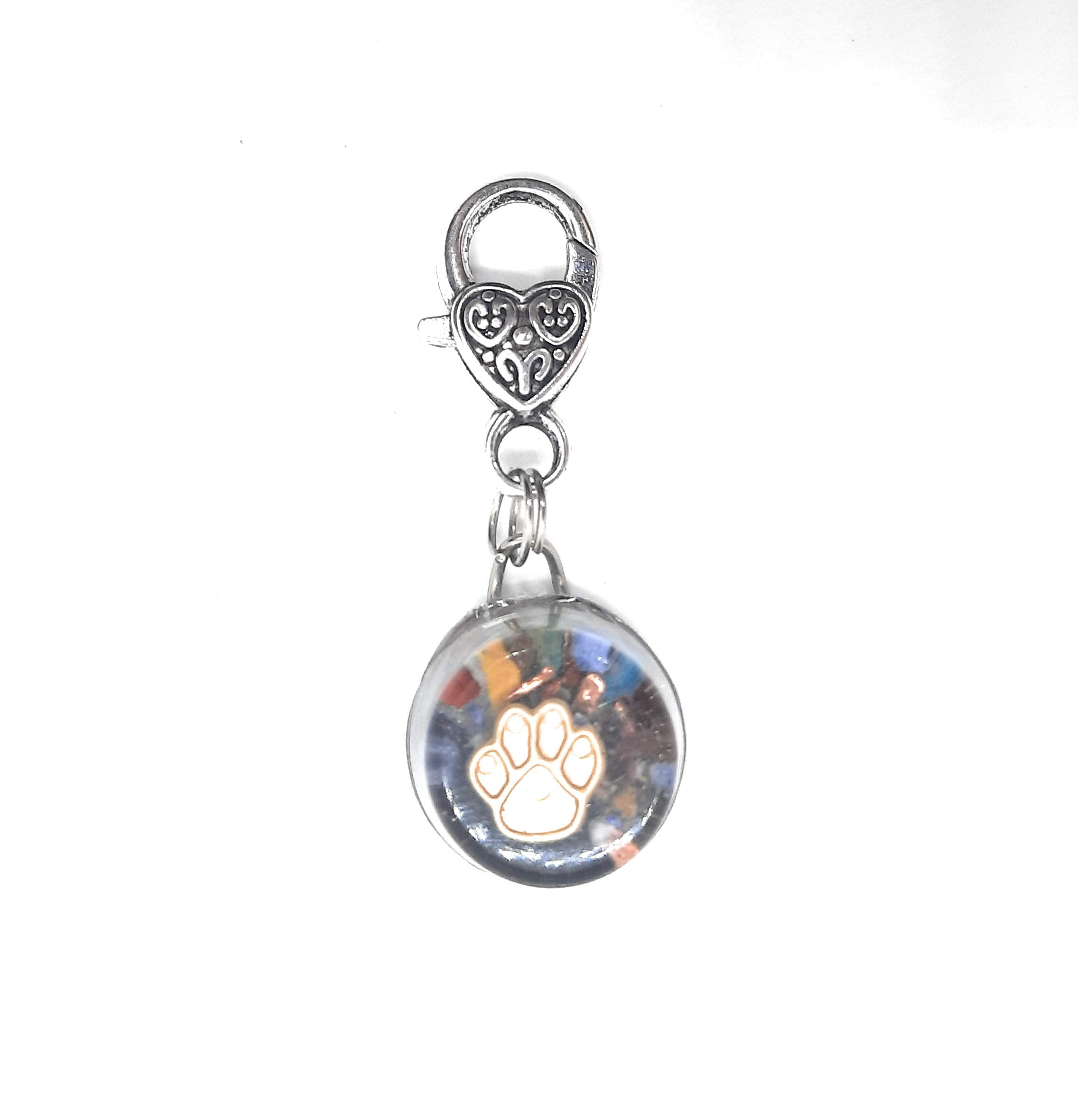 calming Dog charms EMF 5g Protection under 30 pounds Paw Print chakra crystals(D0102HXUE8T)