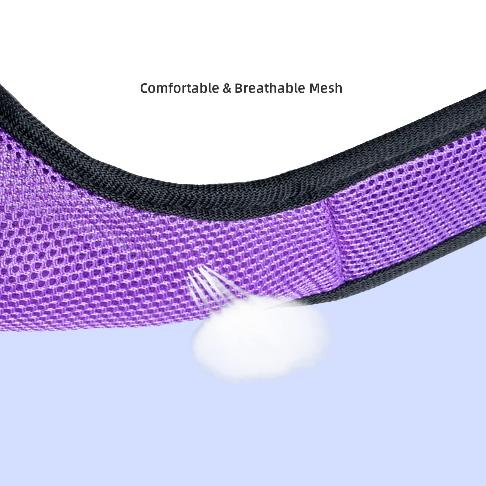 Niteangel Adjustable Soft Harness With Elastic Leash For Rabbits (M, Purple)