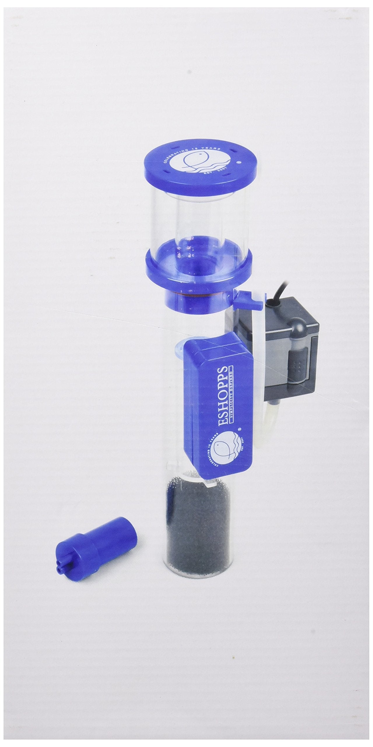 Eshopps Nano Skimmer | Protein Skimmer For Nano Tanks | New Improved Adjustable Magnetic Mount | Adjustable Water Height. Minimal Foot Print. Fits Most All In One Tanks Back Chamber