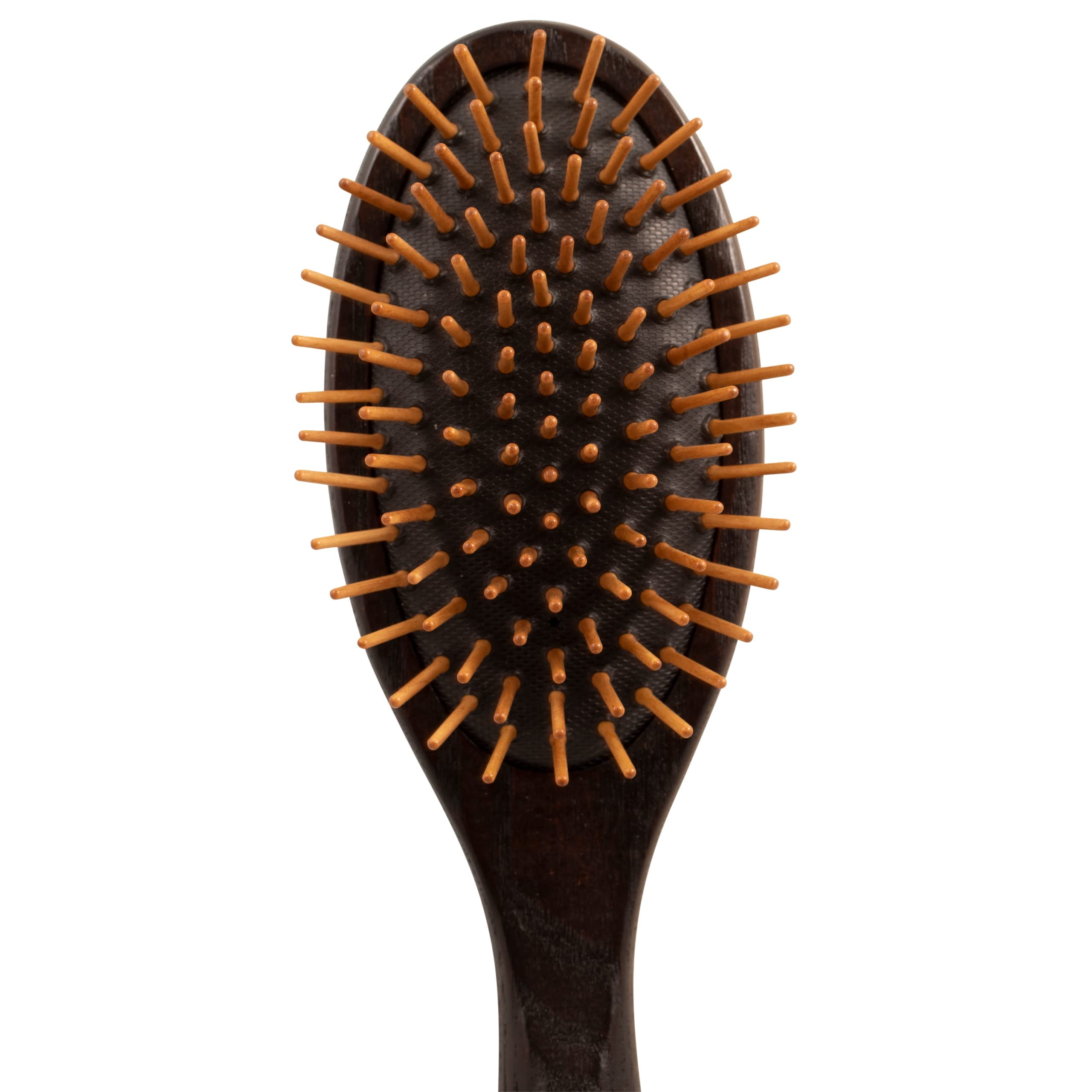 Chris Christensen Oval Wood Pin Dog Brush, 20mm, Brown, Real Wood Pins, Static-Free, Reduces Painful Pulling, Model A040