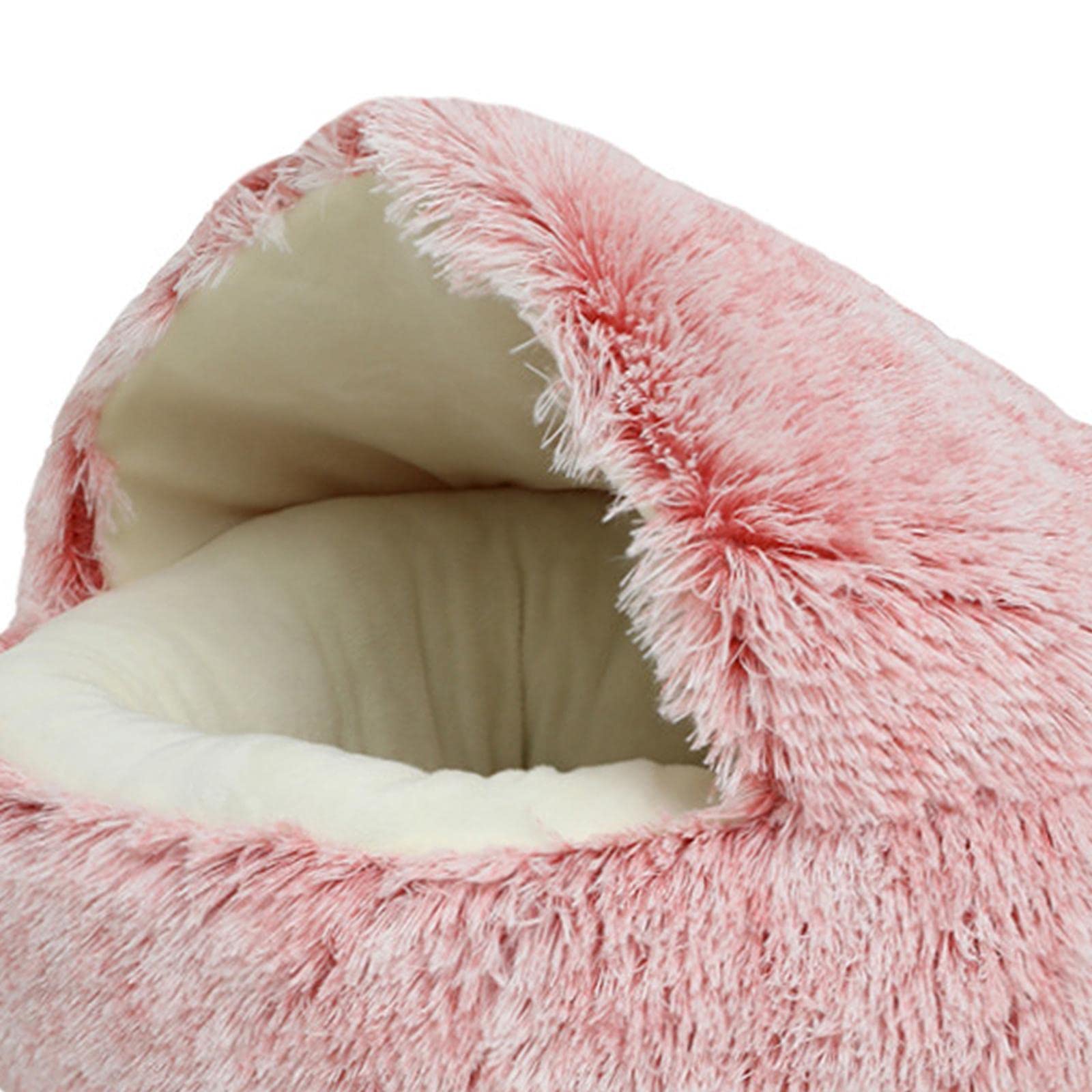 APIRILY Semi Enclosed Cat Bed Non Slip Soft Sleeping Nest Winter Warm for Puppy Dogs Pink | Pet Supplies | Cat Supplies | Beds