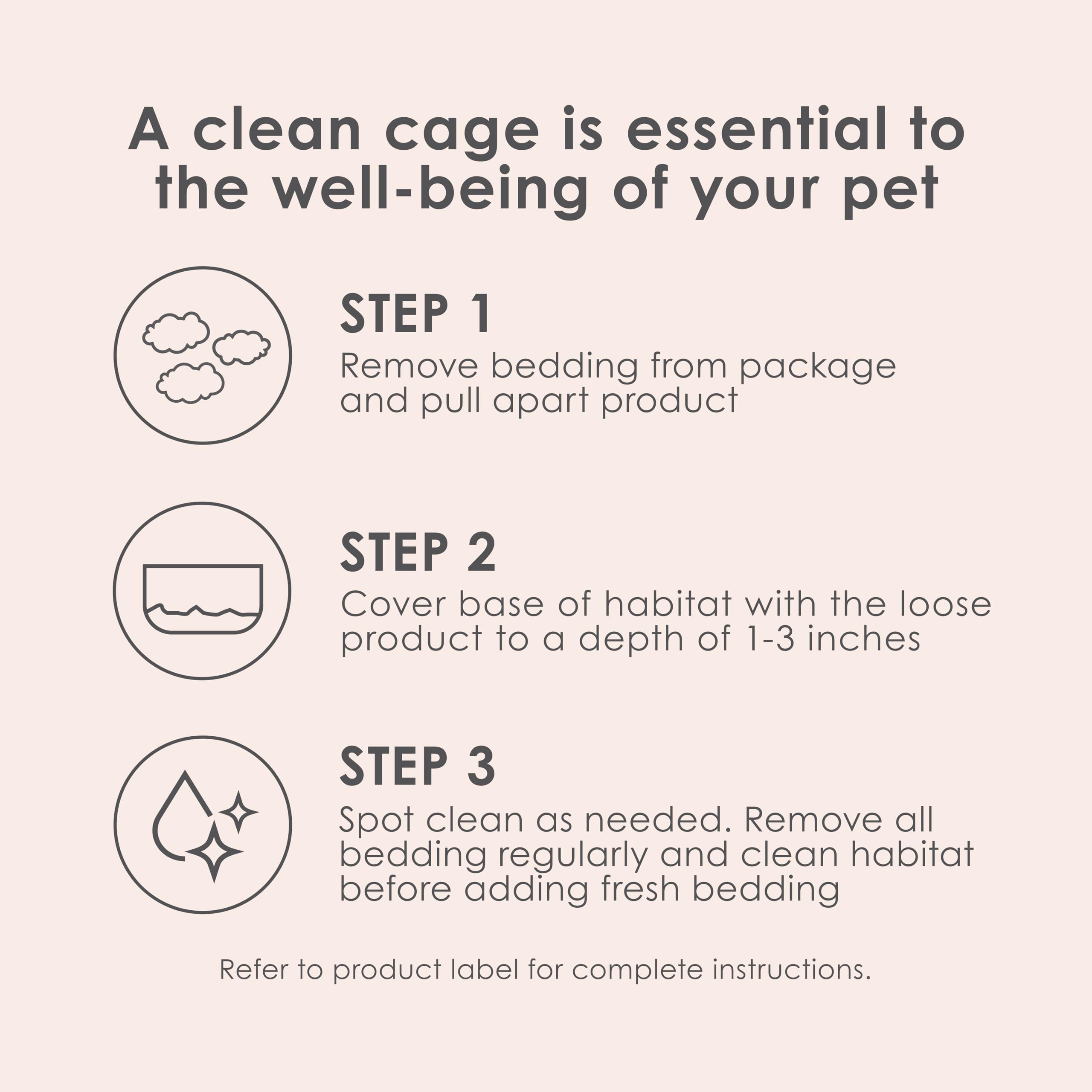 Kaytee Clean & Cozy Colors, Small Animal Bedding With Extreme Odor Control, Kaleidoscope, 49.2 Liters