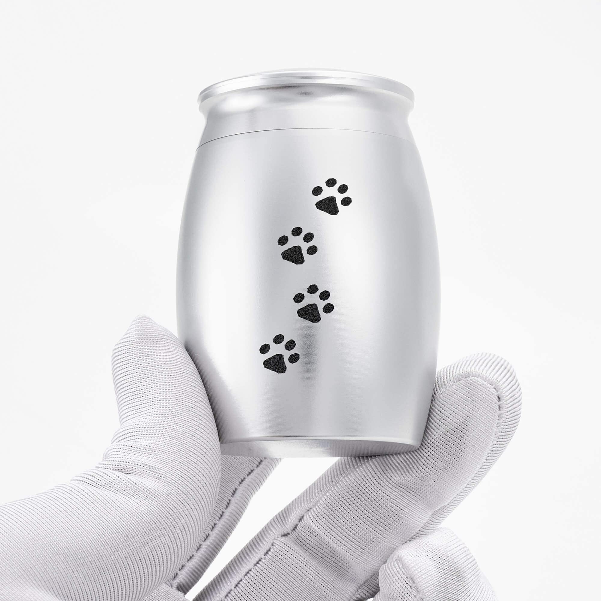 Lines Arte 2.67 Inches Small Keepsake Urns For Dog Ashes,Mini Cremation Tiny Urn For Memorial Dog Or Cats Pet Ashes With Paw Pri