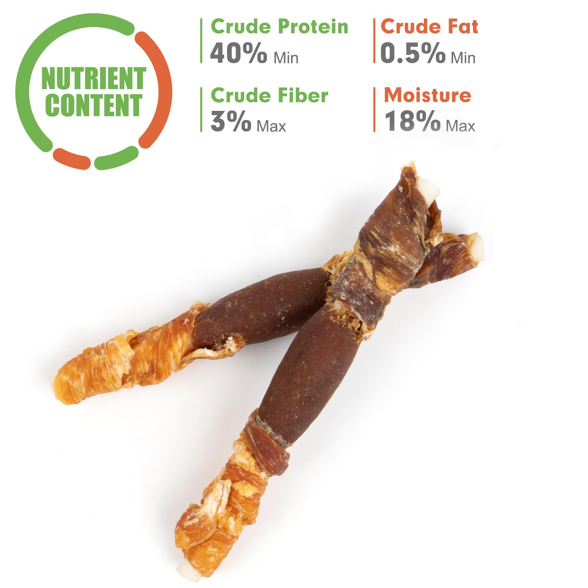 MON2SUN Dog Treats, Triple Flavor 5 Inch Chicken Liver Duck and Chicken Wrapped Rawhide Snacks for Small and Medium Dogs, 21.16