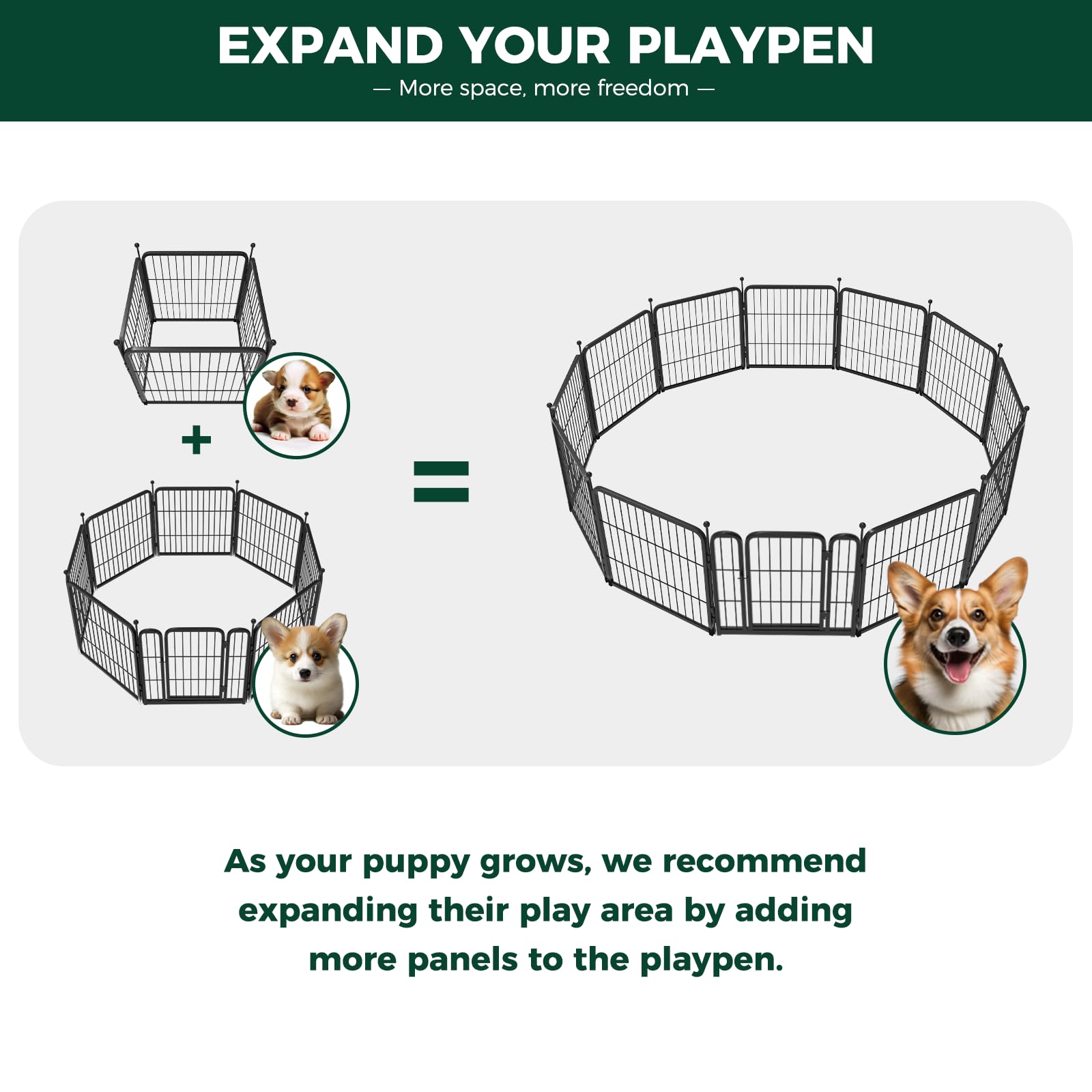 Fxw Rollick Dog Playpen For Indoor, Yard, Rv Camping, 24 Inch 4 Panels For Puppy And Small Dogs│Patented