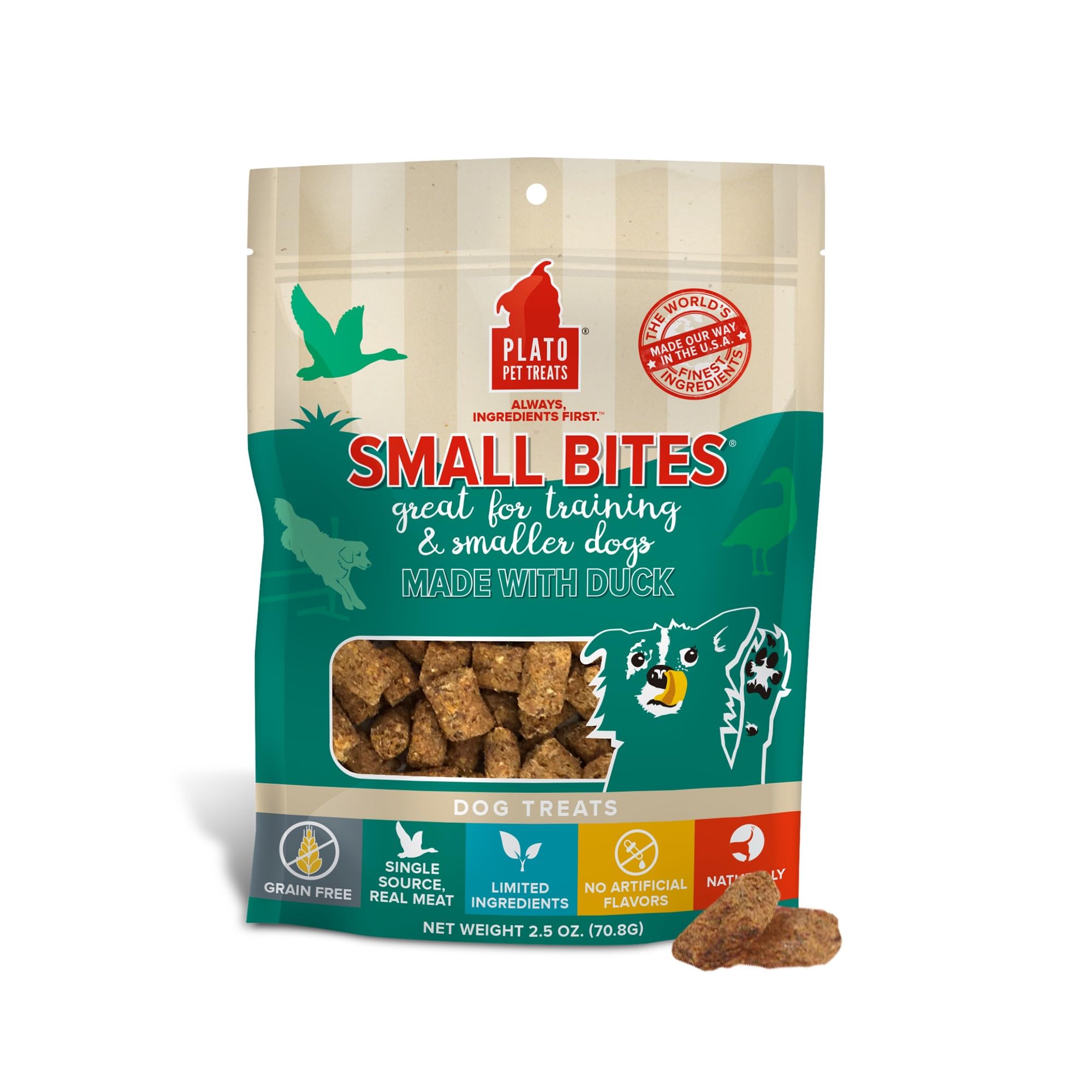 Plato Small Bites Duck 2.5oz, 850002221107, 850002221107, 850002221107, 850002221107