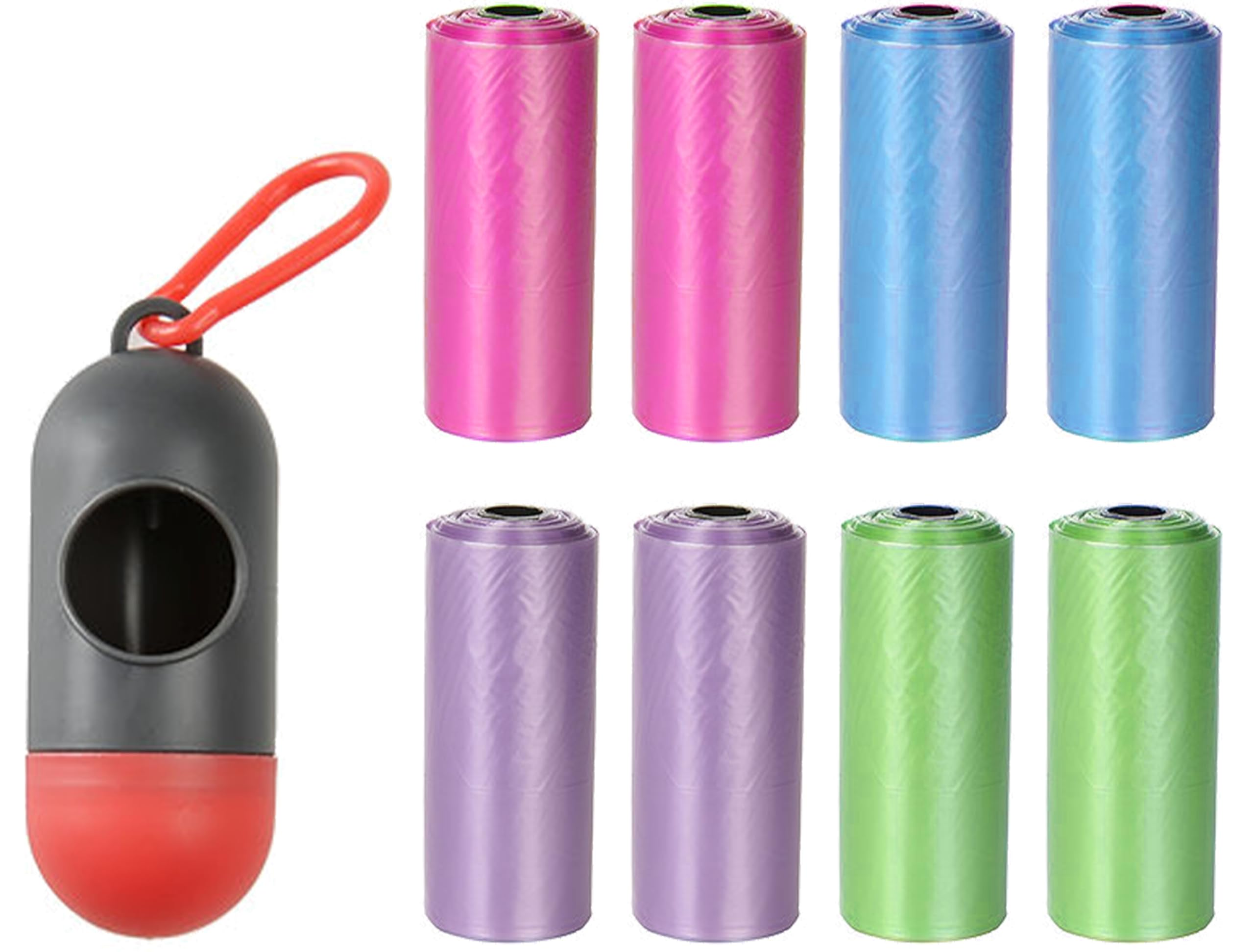 Sandra Dog Poop Bags (8 Roll) For Waste Refuse Cleanup Biodegradable Doggy Garbage Roll Replacements Leak Proof Tear Resistant T