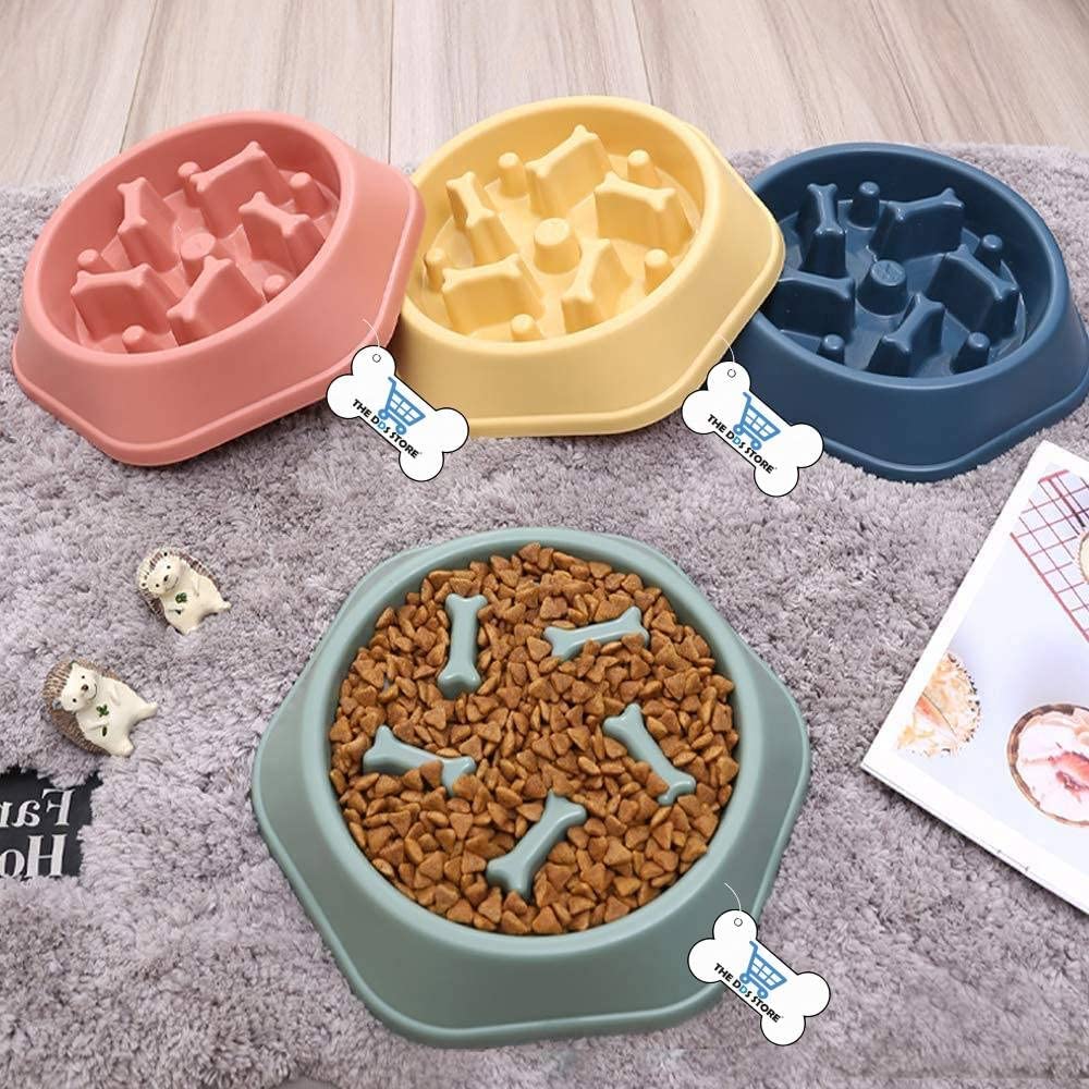 The Dds Store Slow Feeder Dog Bowls Food Stop Bloat Anti Gulping Healthy Eating Interactive Non Slip Dog Slow Feeder Pet Bowl Sl