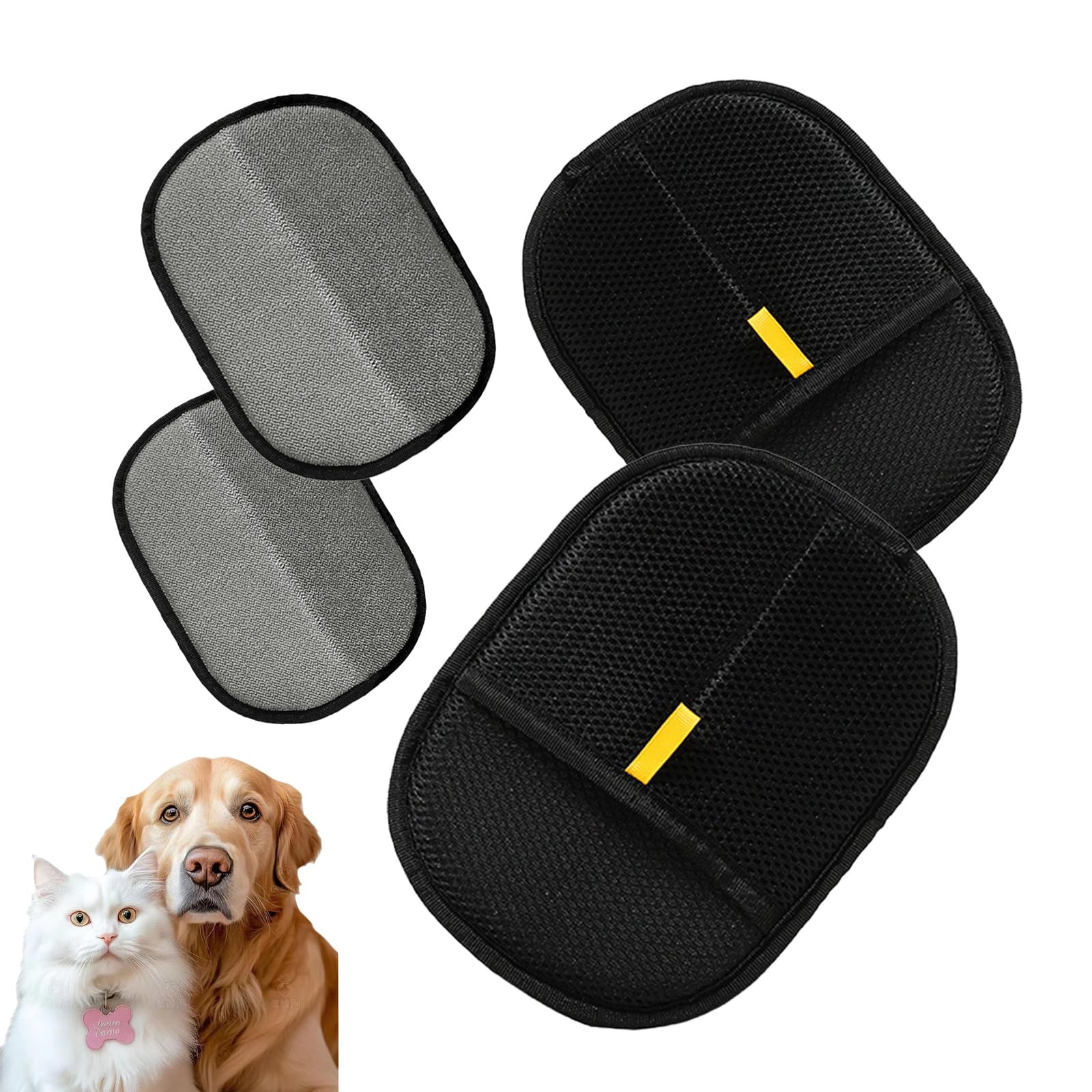 Rorodog 2-Pack Pet Hair Remover Brushing Gloves - Remove Fur from Clothing, Furniture, Car Seats, Bedding & Upholstery - Reusabl