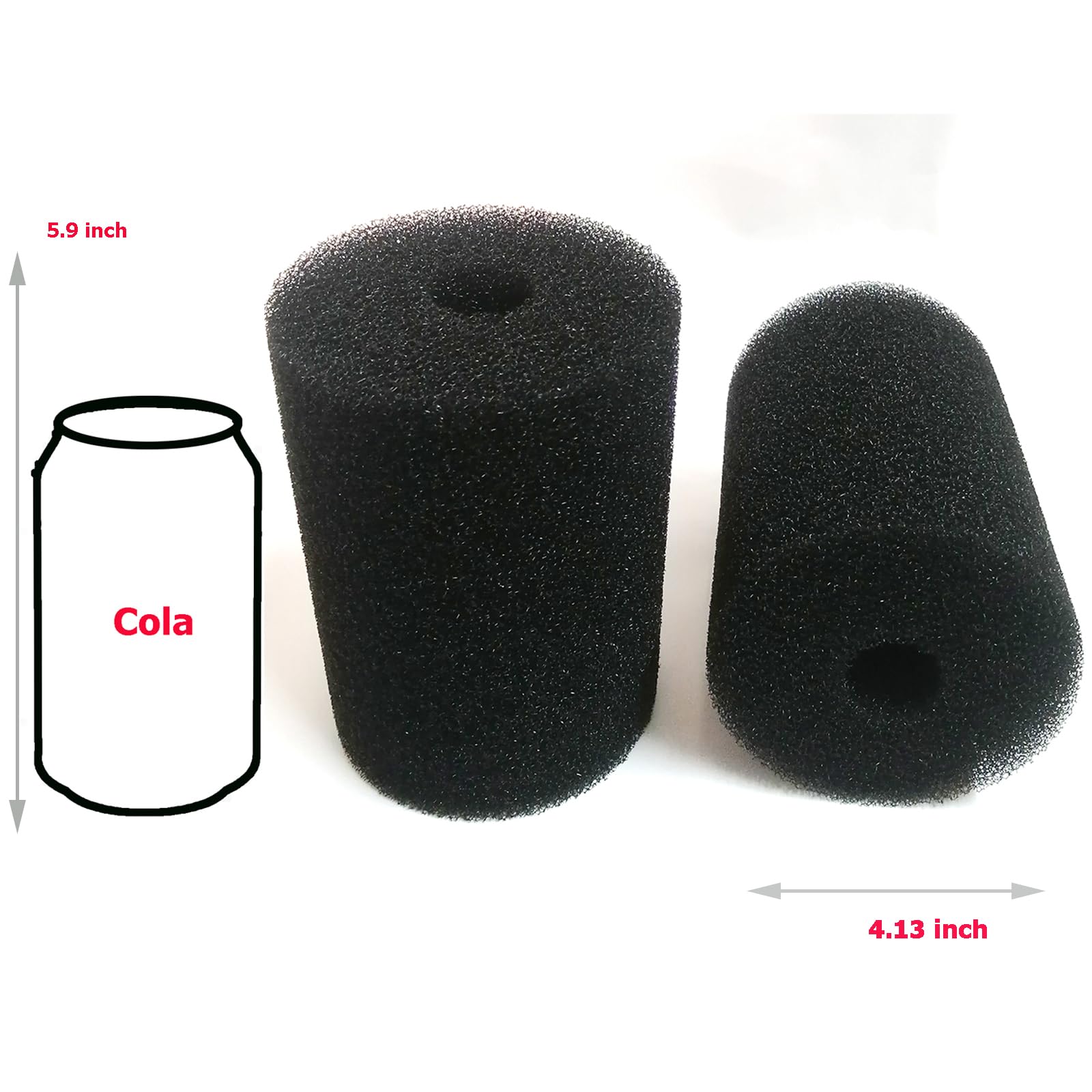 Qzbhct 2 Pack Foam Filter Sponges For Canister Filters For Aquaclear 70/110 Filters X-Large Overflow Filter Box Intake Round Pre