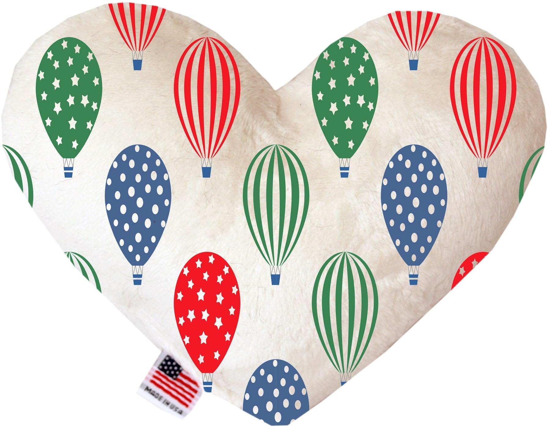 Pet & Dog Plush Heart or Bone Toy, "Summertime Fun Group" (Available in different sizes, and 6 different pattern options!) Pineapples&PolkaDots 6" Plush Heart