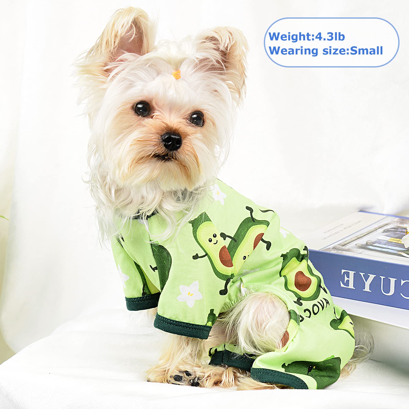 Dog Pajamas Pjs Spring Summer Dog Clothes for Small Dogs Girl - Boy - Medium Size Dogs, Cute Soft Stretchy Puppy Clothes Doggie