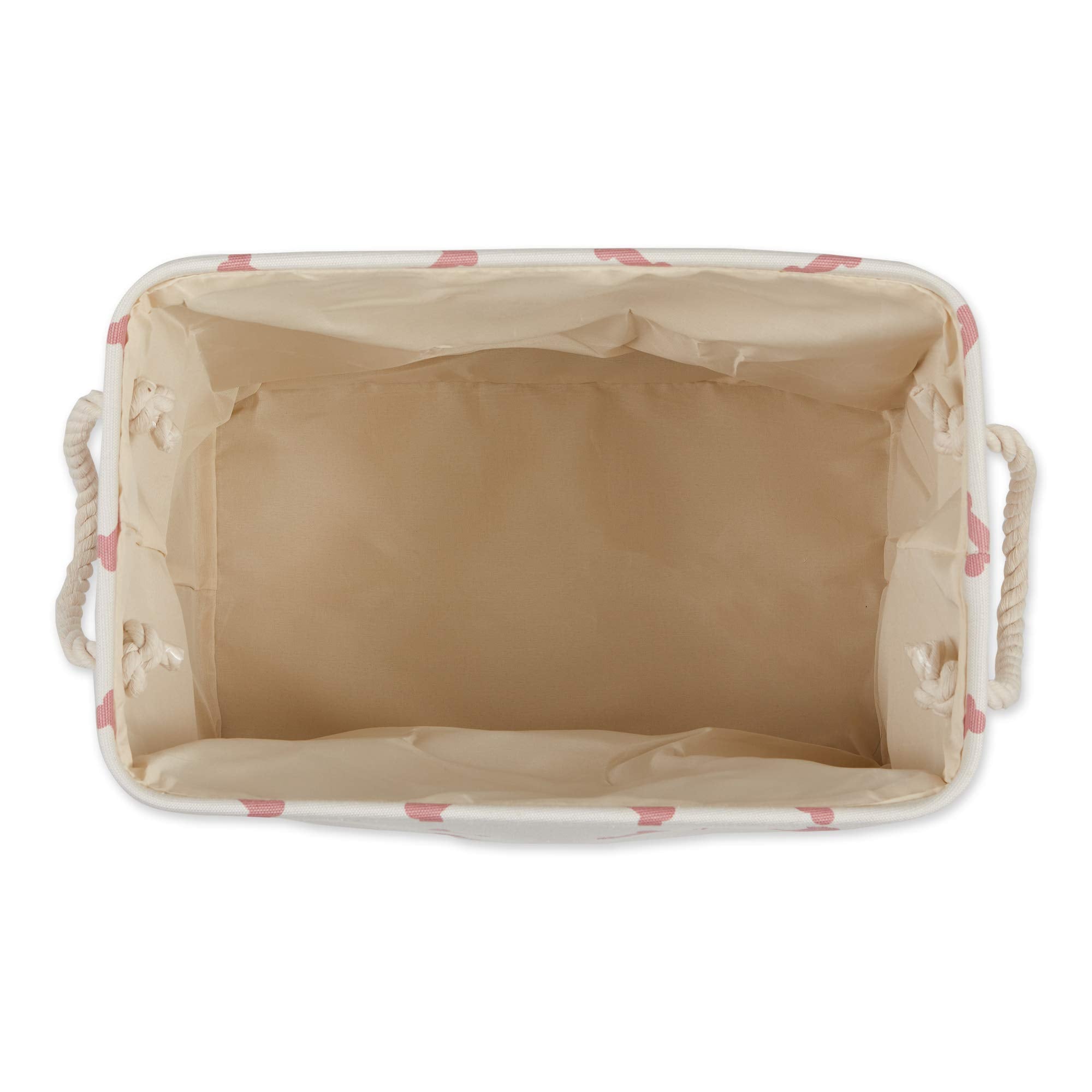 Bone Dry Pet Storage Collection Paw and Bone Print, Medium Rectangle, 16x10x12, Rose