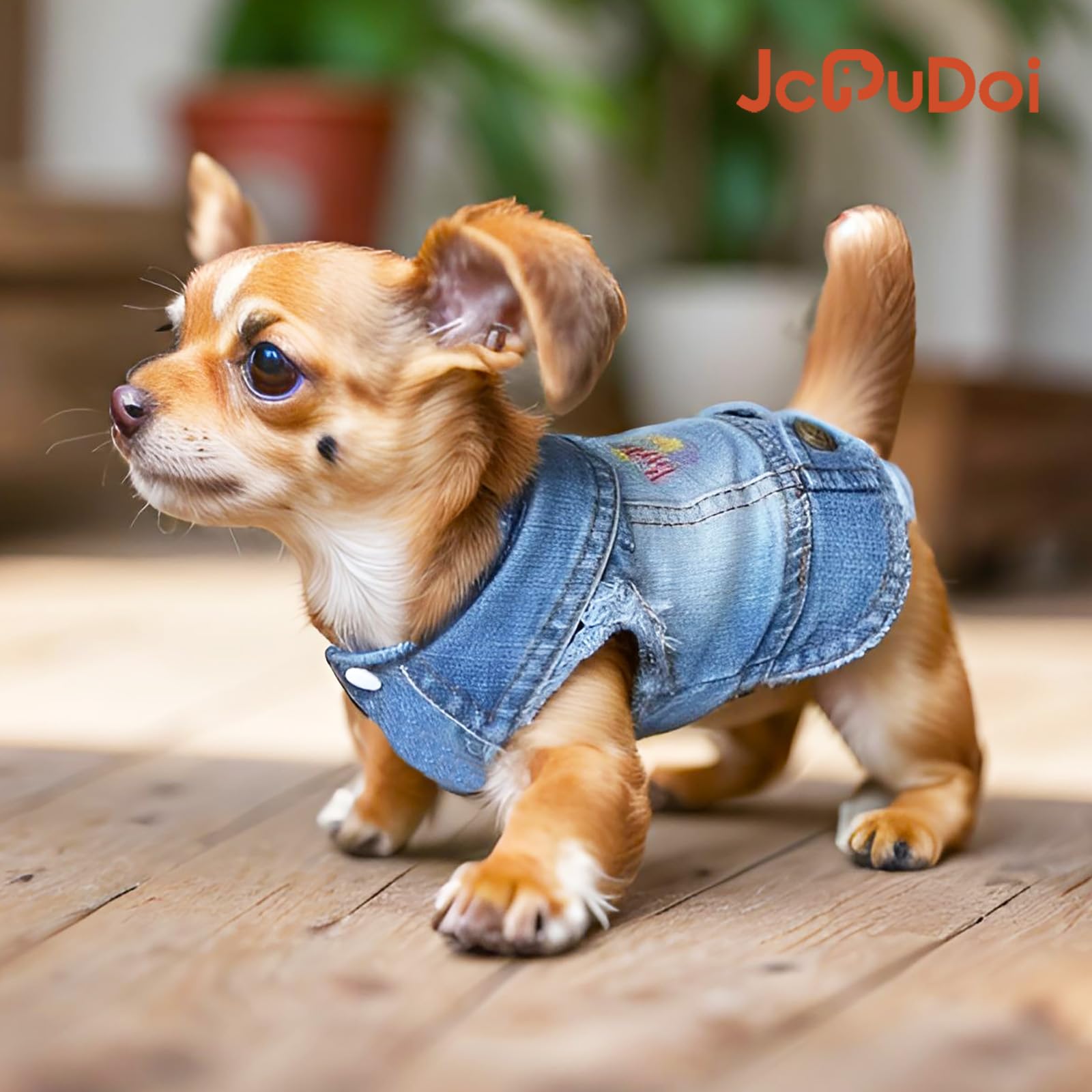 Jcdudoi Birthday Gift Boy Dog Jeans Jacket Denim Pet Coat For Puppy Small Dogs Classic Overalls Male Cat Costumes Washed Vest Cl