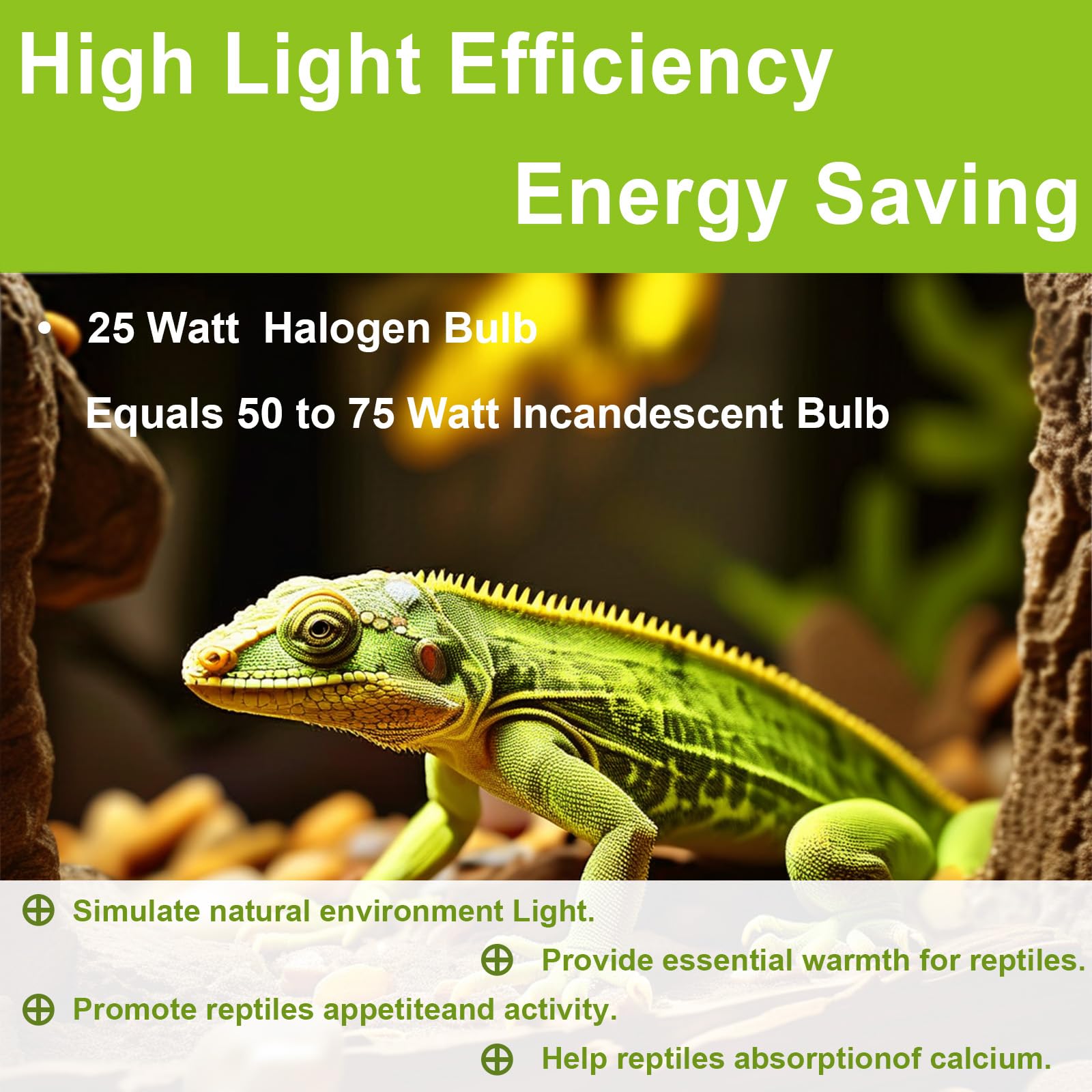 YEGRUEB UVB UVA Reptile Light Bulb 25W Bulb for Reptiles and Amphibians Tanks, Turtle Bearded Dragon Lizard Cages Frogs Heat Lam