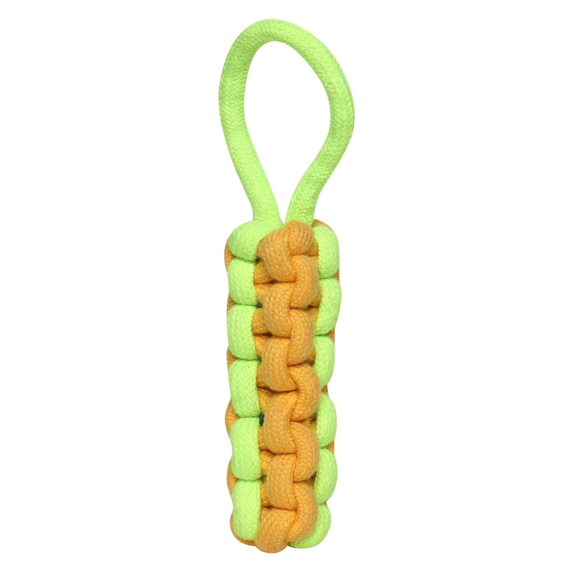 Pet En Care Braided Cotton Rope Dog Toy With Loop Handle | Interactive Tug, Chew & Fetch For Puppies & Small, Medium & Large Dog