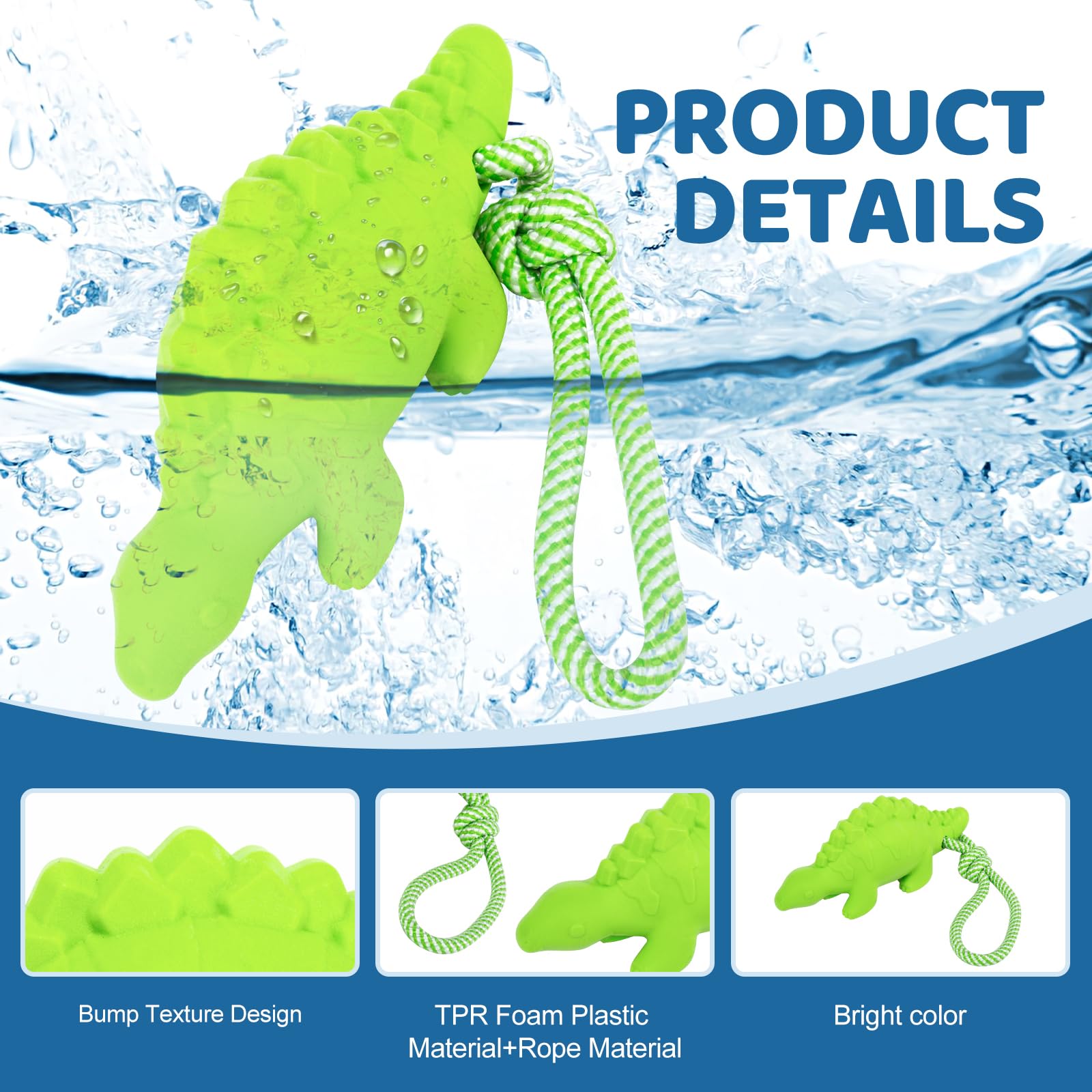 Coubontail Floating Toy For Aggressive Chewers - Interactive Fetch & Play Dog Beach Toy Set: Shark + Dino