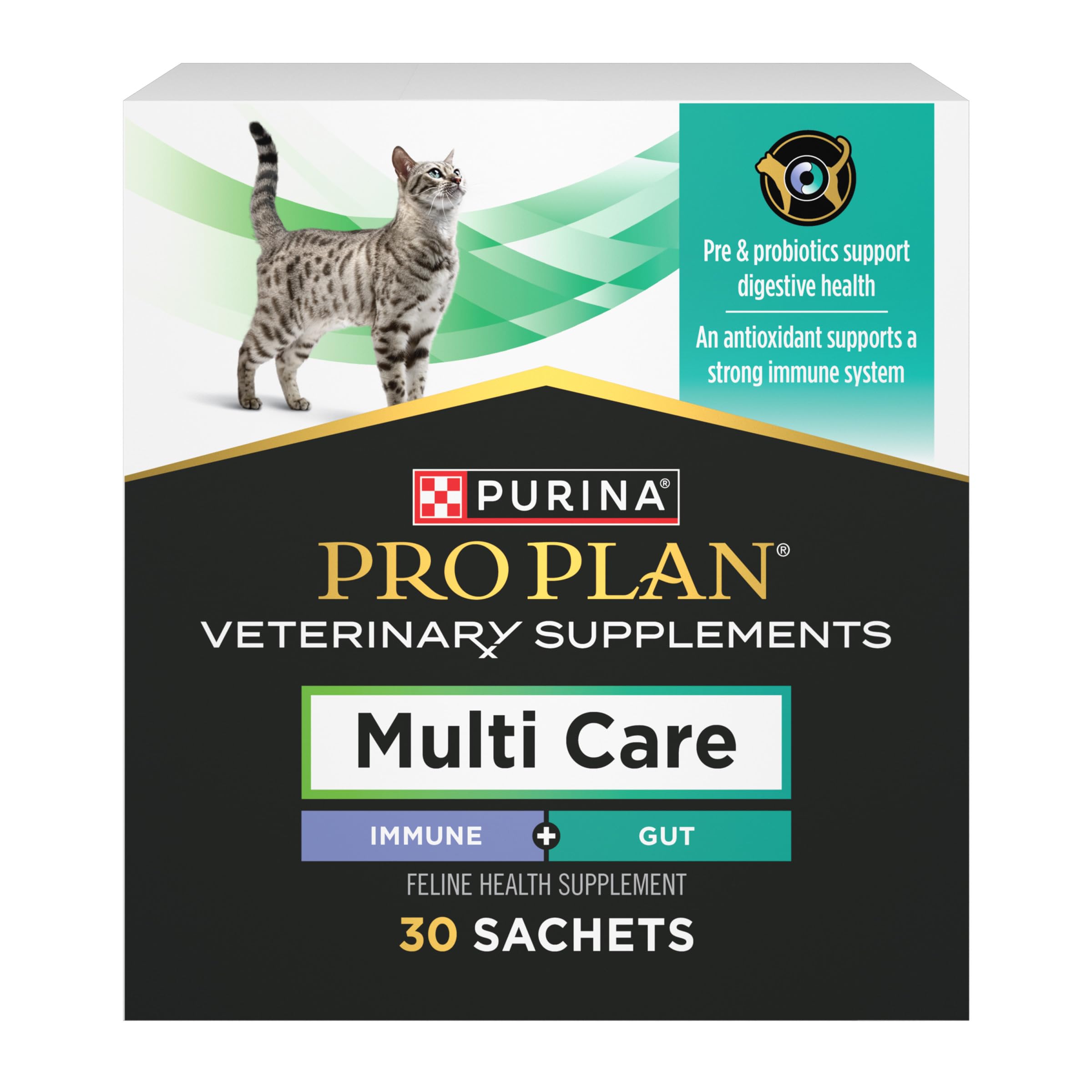 Purina Pro Plan Veterinary Cat Supplements Multi Care Feline Supplement - Digestive Probiotics for Cats - Immune Support Cat Sup