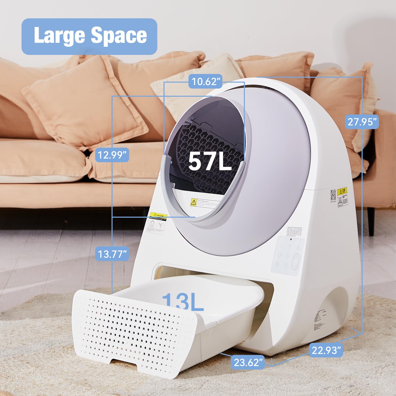 Catlink Self Cleaning Automatic Litter Box For Cats - Hands-Free Cleanup With App Control, Double Odor Removal - Extra Large Siz
