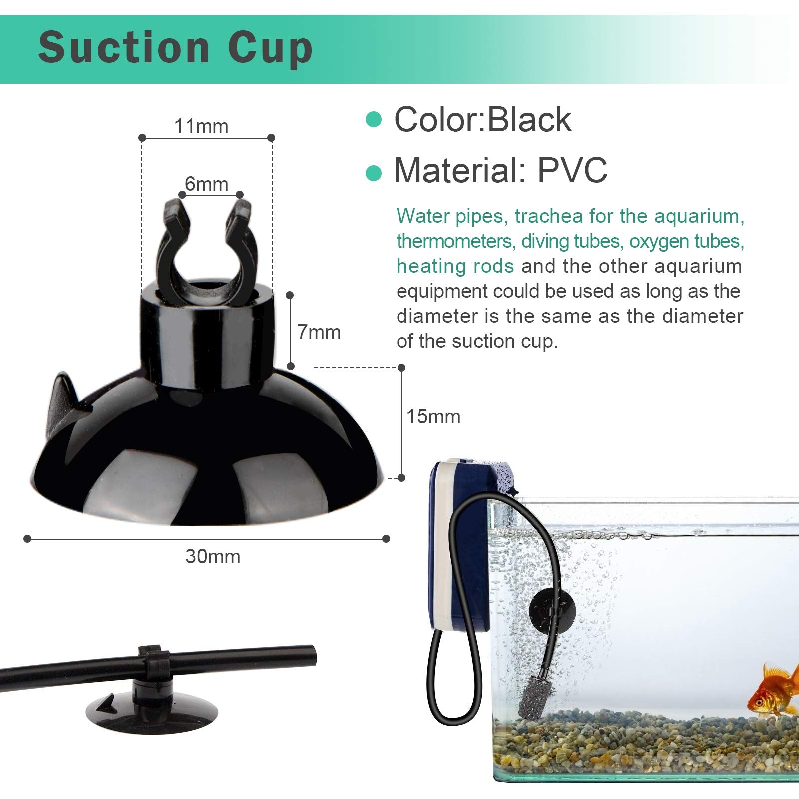 Aquariumbasics 26.6 Feet Black Aquarium Soft Airline Tubing Hose Standard With 4 Air Stones,4 Air Value Controller,4 Check Valves, 6 Suction Cups And 16 In Total For I,L,T,Y Shape Connectors