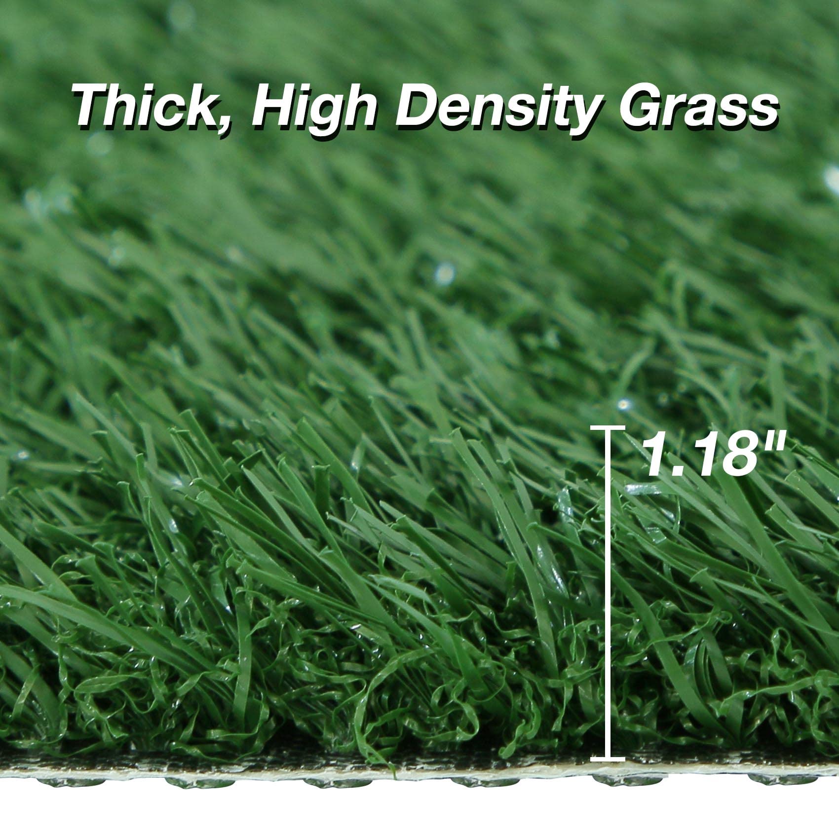 GLOBREEN Artificial Dog Grass Pee Pads - 28"x18" Reusable Turf, Anti-Odors, Green, 2 Packs, Model GLB-WG-28X18