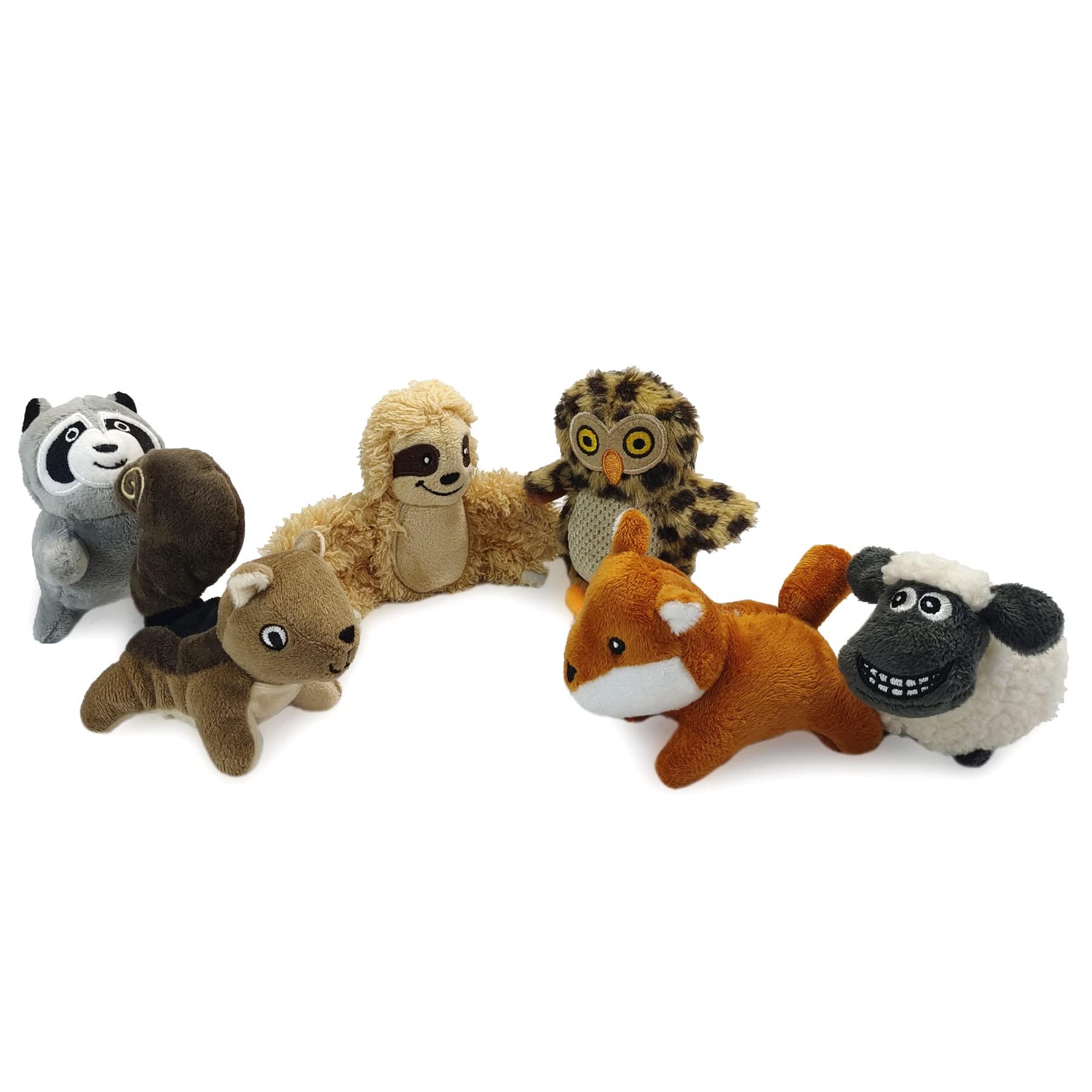 Okegztoa Hide And Seek Dog Puzzle Puppy Toys, Interactive Squeaky Plush, Stuffed Toys For Dogs (Sloth Squirrel Raccoon Owl Fox S