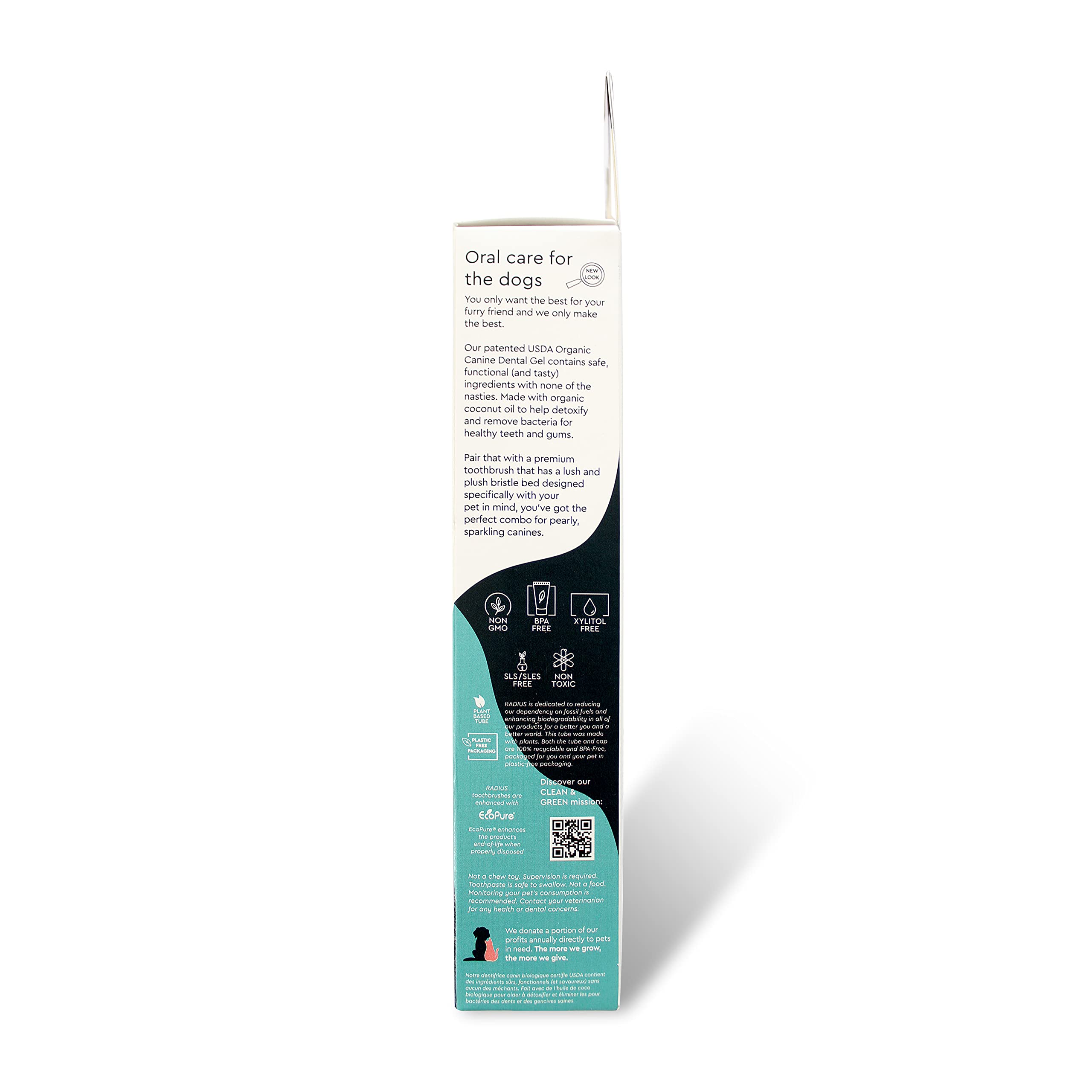 RADIUS USDA Organic Dental Solutions Puppy Kit 2 Units, Kit Includes 1 Dog Toothbrush & 1 0.8oz Toothpaste, Ultra Soft Bristle &