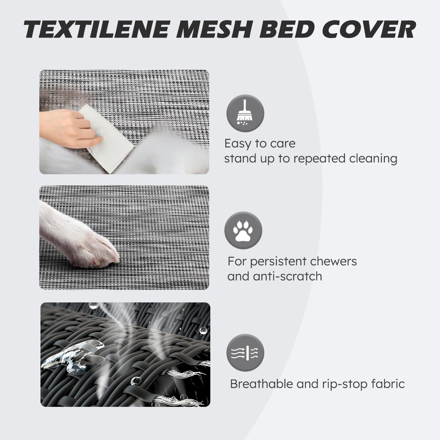 Heeyoo Cooling Elevated Dog Bed, Raised Dog Bed With Washable Breathable Mesh And Metal Frame, Portable Dog Cot Bed With No-Slip