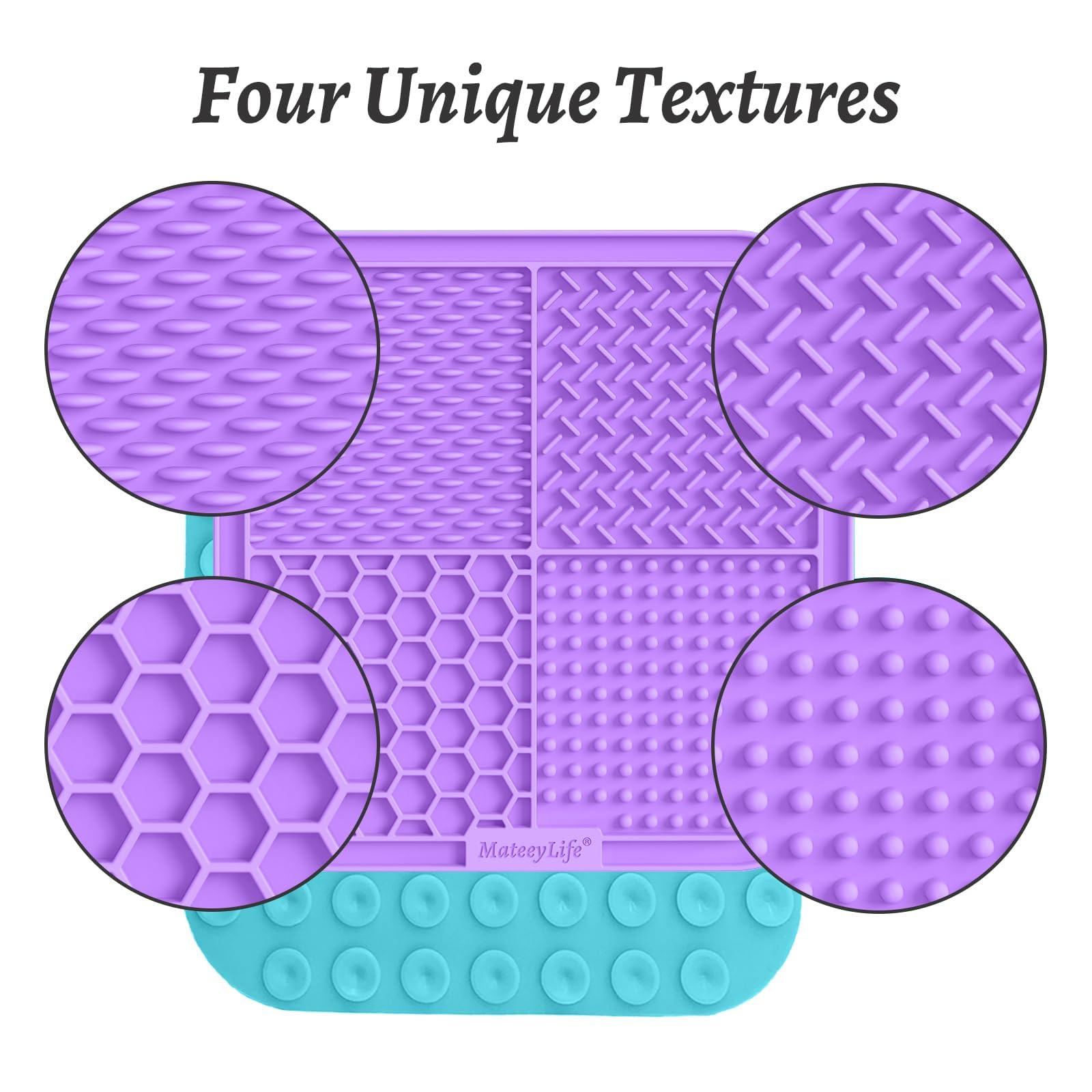 MateeyLife 2PCS Large Lick Mat for Dogs and Cats, Licking Mats for Dog Anxiety Relief, Cat Peanut Butter Lick Pad for Boredom Re