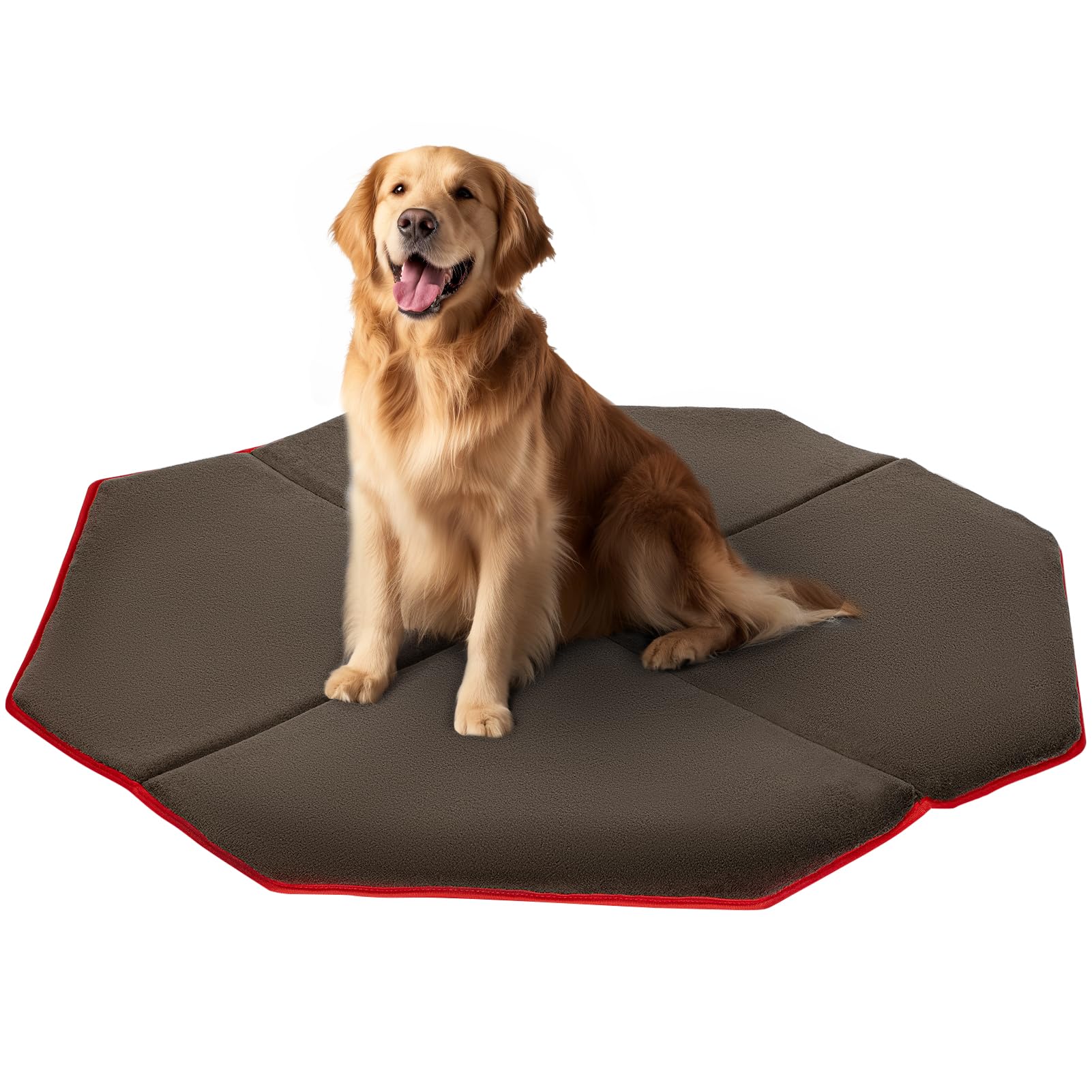Petsfit Dog Playpen Mat Waterproof Washable Double-Sided Foldable 42.9'' Dia Thick Octagon Absorbent Leak-Proof Reusable Trainin