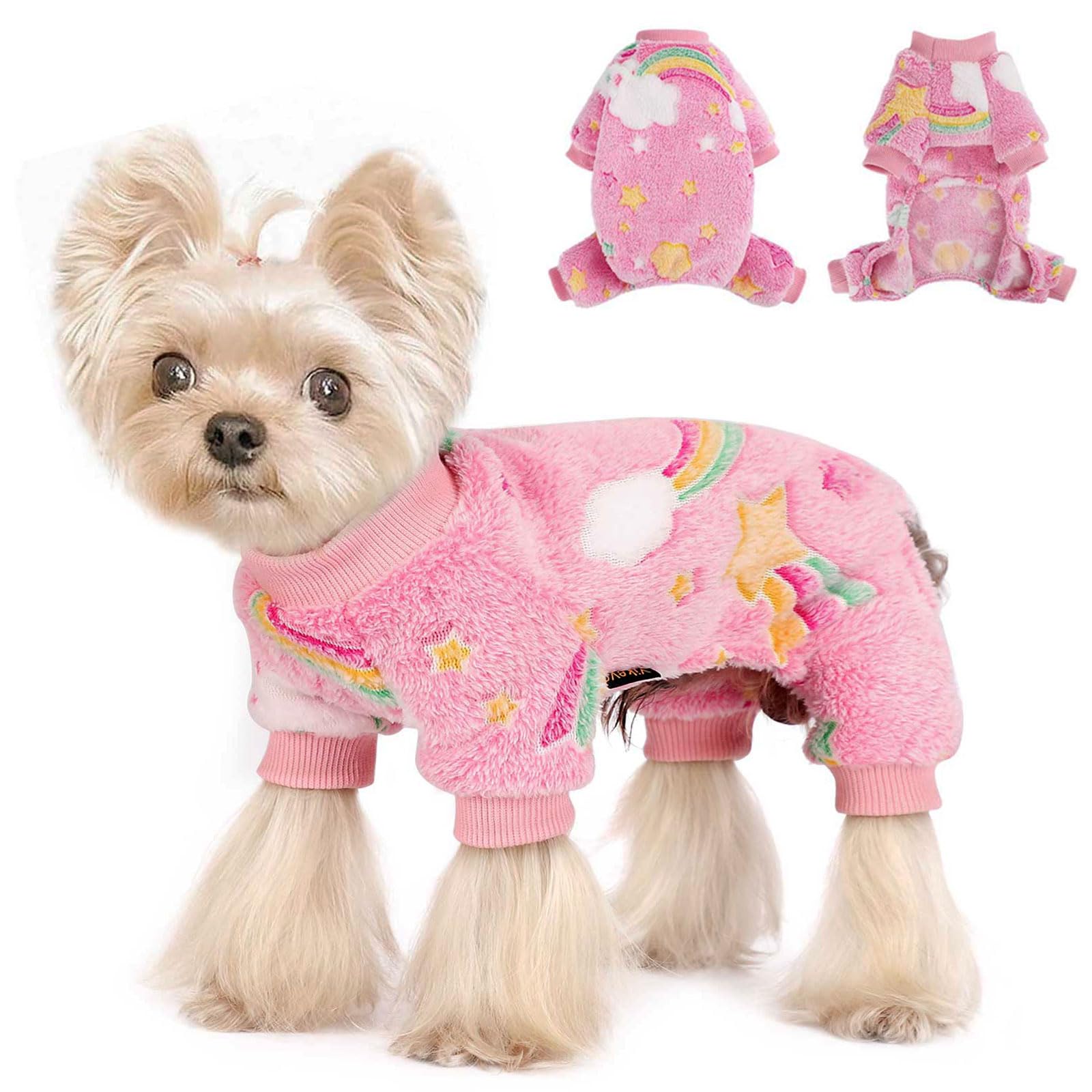 Dog Sweaters For Small Dogs Male Female Fleece Dog Pajamas Pjs Puppy Winter Clothes 4 Legs Puppy Sweater Soft Dog Onesies Warm P