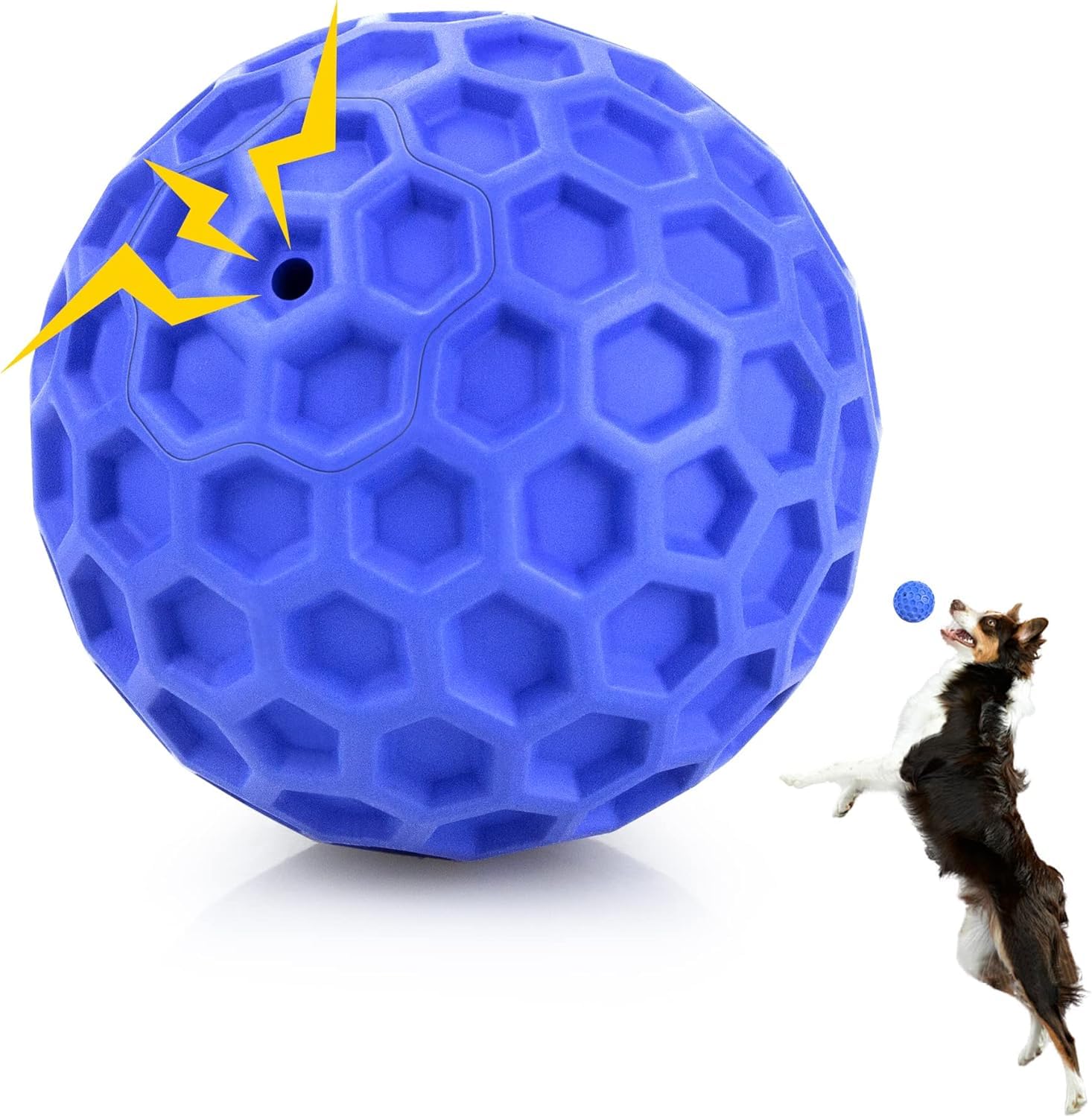 Woofy Indestructible Squeaky Dog Balls, Interactive Dog Toys for Aggressive Chewers Medium Breed, Dog Chew Toys Balls for Aggres