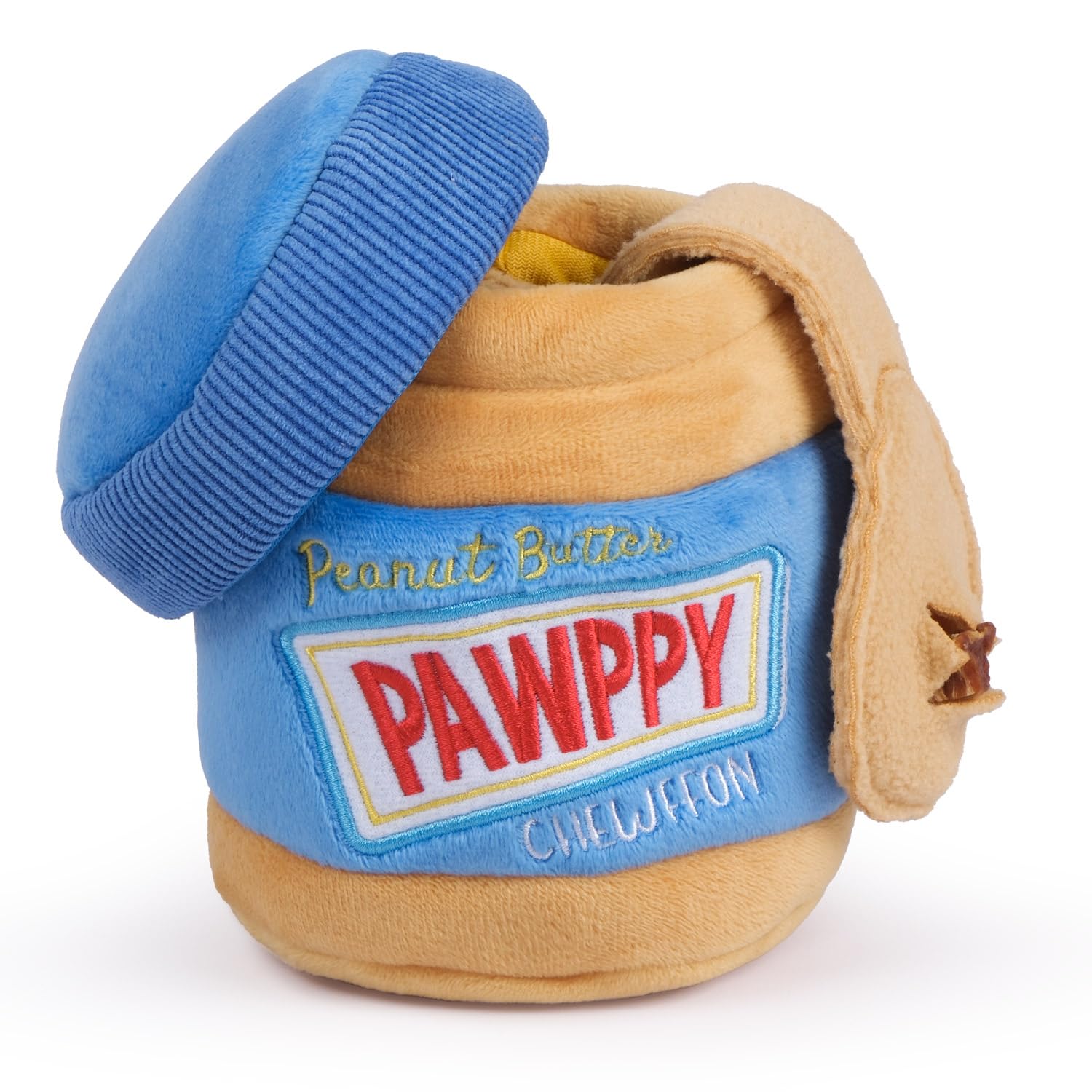 Chewffon Interactive Dog Enrichment Toy,Cute Crinkle&Snuffle Puppy Toys,Hide & Seek Plush Puzzles,Peanut Butter Jar Toys For Bra