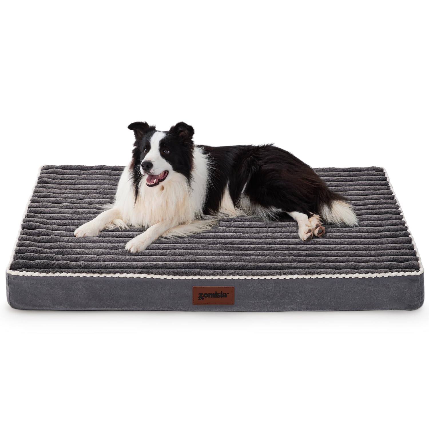 Zomisia Xl Dog Crate Bed For Extra Large Dogs - Waterproof Puppy Bed For 42 Inch Kennel With Removable Washable Corduroy Cover, 