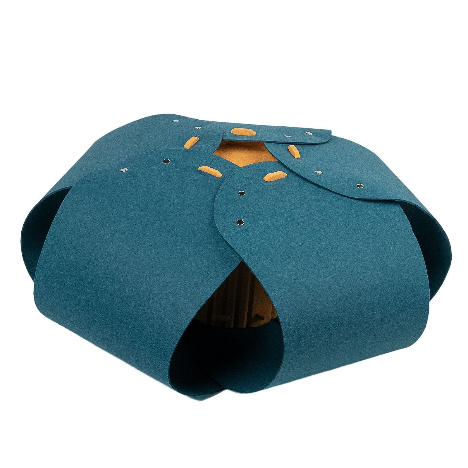 Calandis Semi Enclosed Cat Tunnel Bed Soft Lightweight Cat Tent For Cats Kitten Snooze Dark Blue | Toys | Cat Supplies