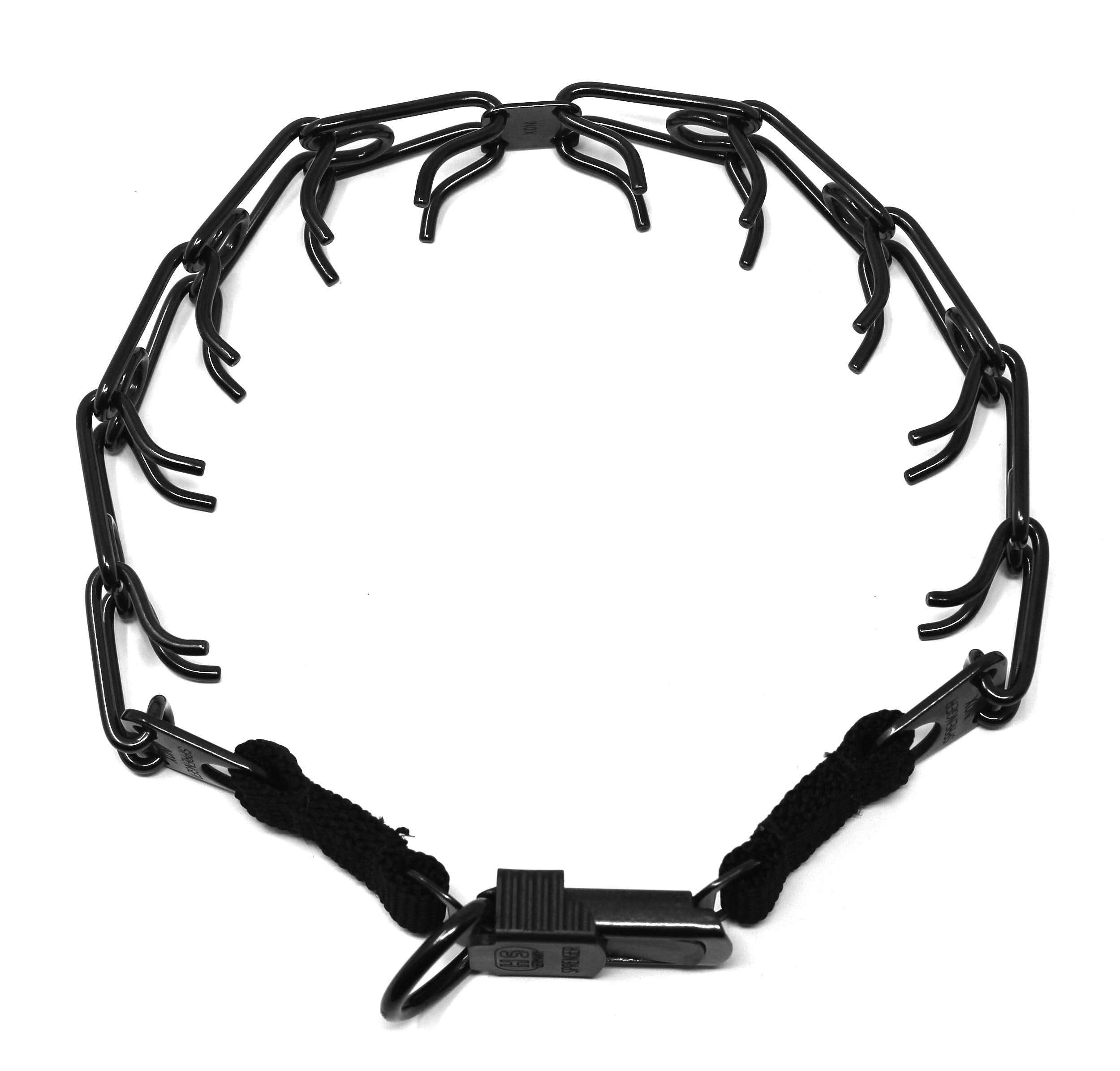 Herm Sprenger Black Stainless Steel Dog Training Collar with Quick Release Buckle Ultra-Plus Pet Collar No-Pull Collar for Dogs 