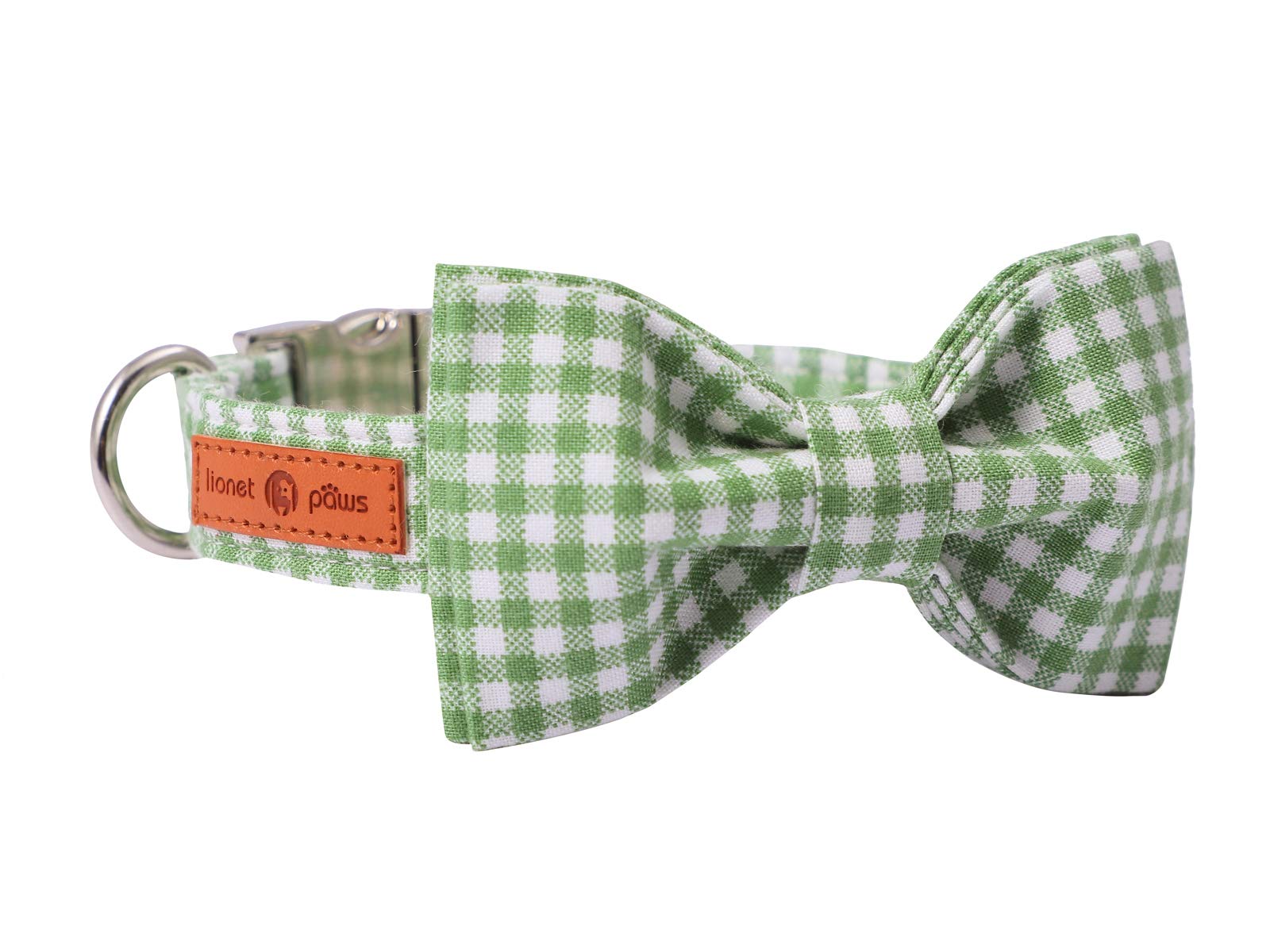 Lionet Paws Dog Collar With Bowtie, Durable Adjustable And Comfortable Collar For Xx-Small Dogs And Cats, Neck 7-11In