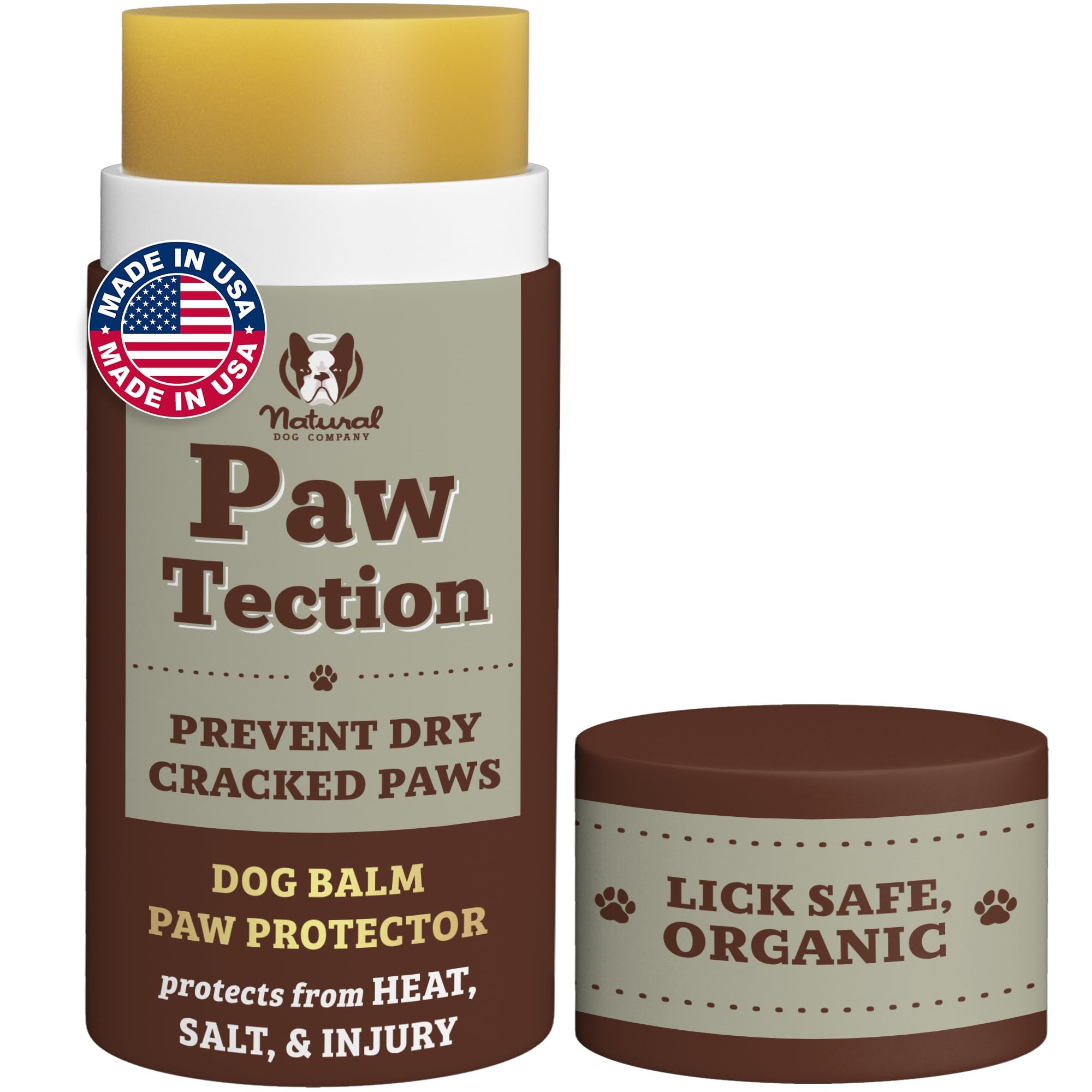 Pawtection Balm Stick For Dogs (2Oz) All-Natural, Lick-Safe Dog Paw Protector, Moisturizing Dog Paw Balm For Dry, Cracked Pads, Protects Paws From Winter Ice, Salt & Rough Terrain