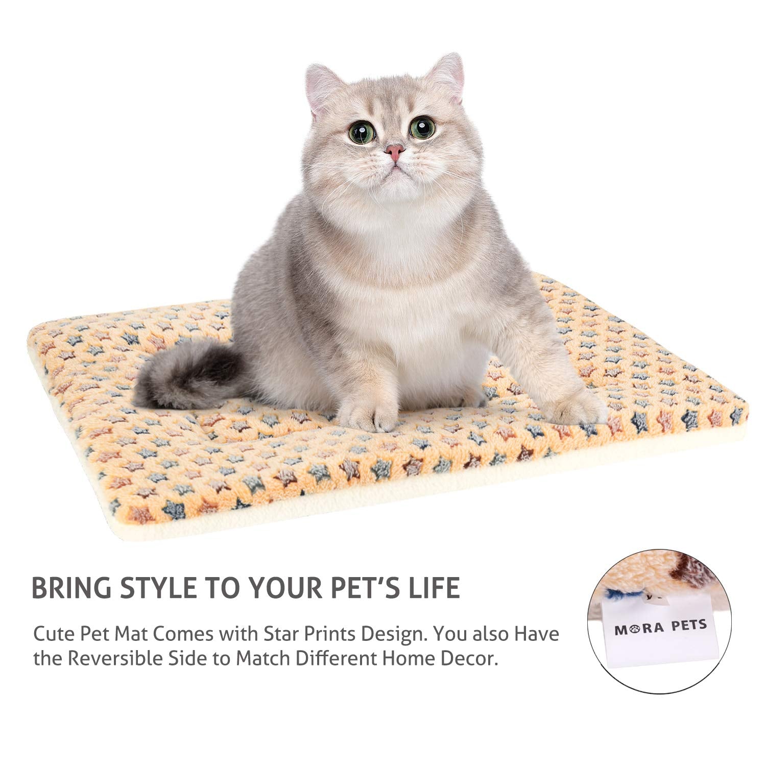 Mora Pets Ultra Soft Pet Bed Washable Dog Bed Crate Mat For Large Medium Small Dogs Reversible Fleece Dog Crate Kennel Pad Cat P